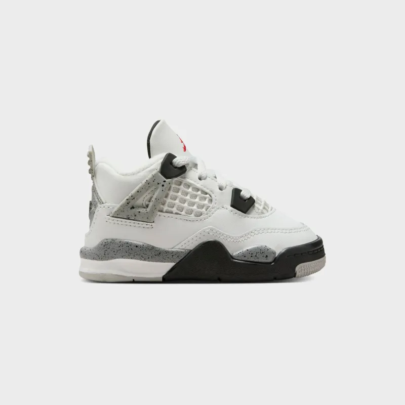 Nike TD Air Jordan 4 Retro - Summit White / Fire Red / Tech Grey / Black sold by Kith