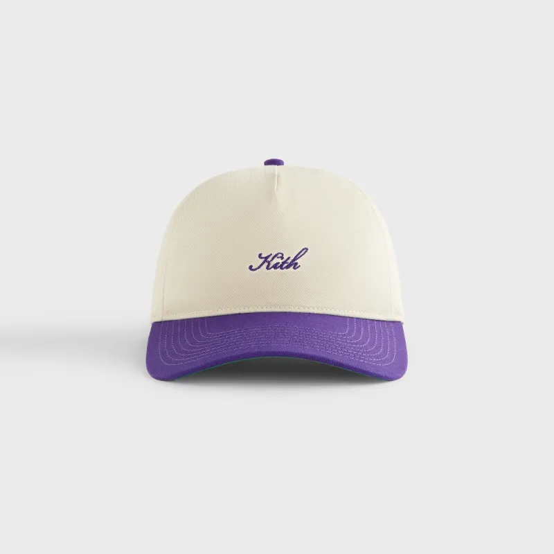 Kith Women Two-Tone Cotton Twill Pinch Crown Cap - Sandrift sold by Kith
