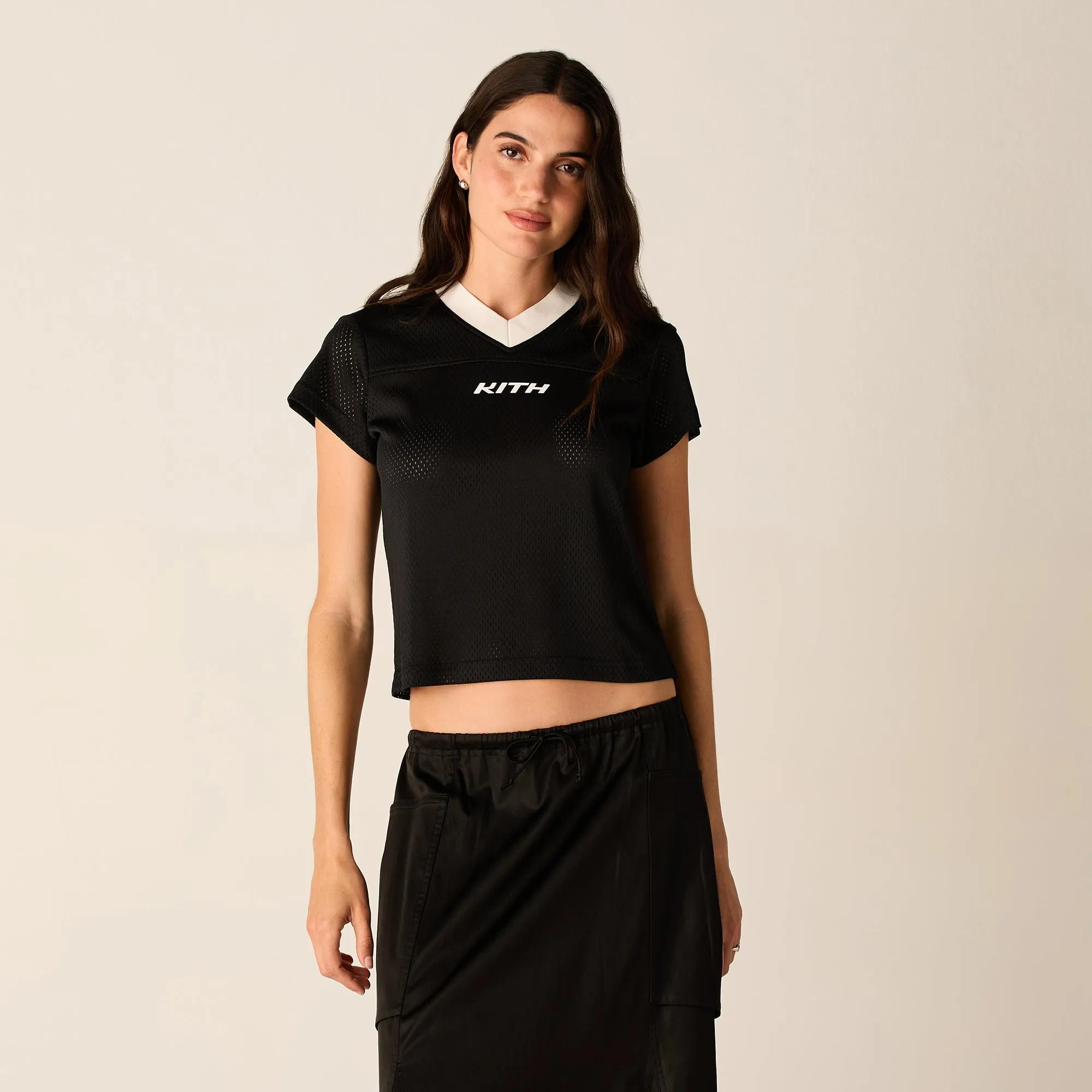 Kith Women Nicci Mesh Football Jersey - Black sold by Kith product image thumbnail 2