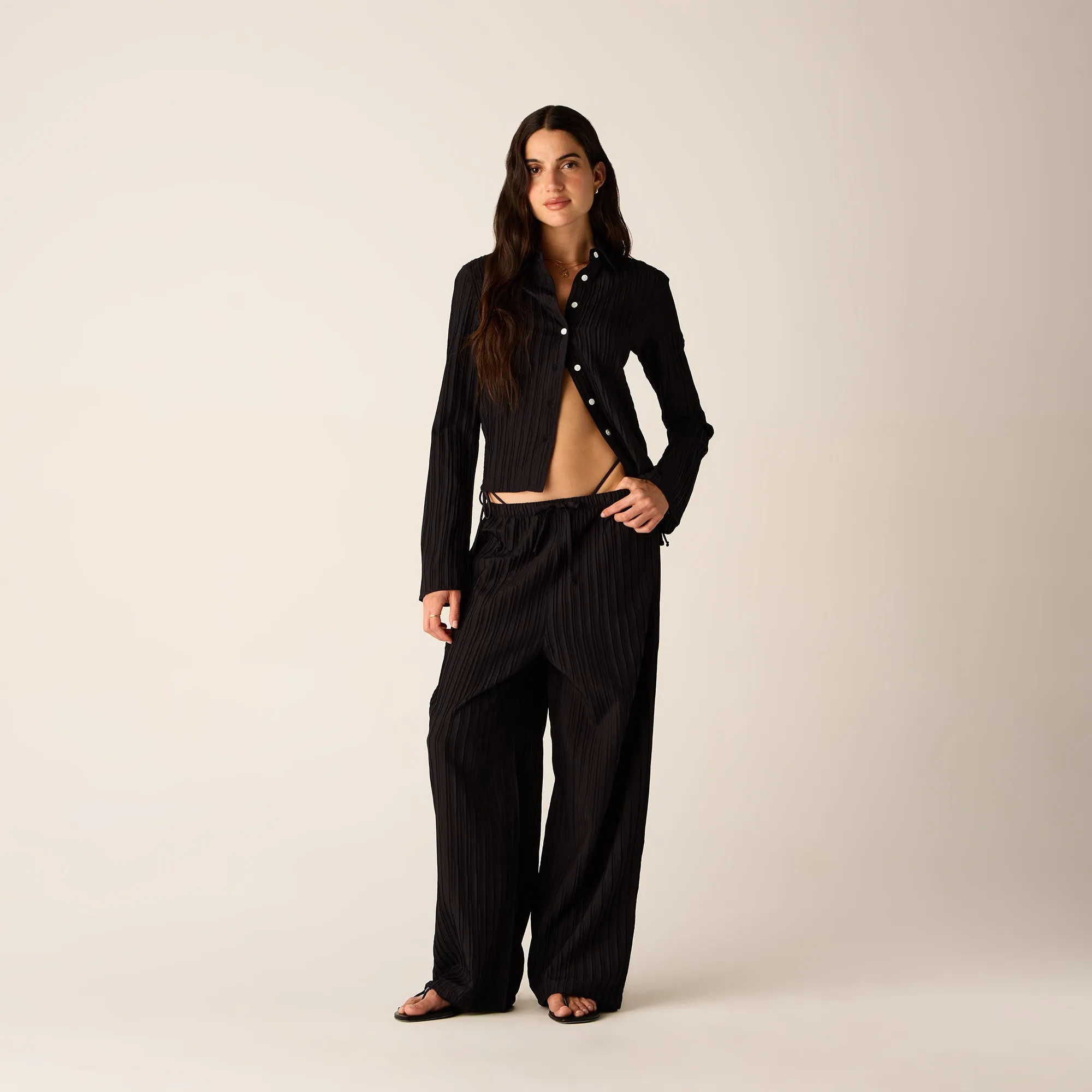Kith Women Kavi II Plisse Drawstring Pant - Ink sold by Kith product image thumbnail 3