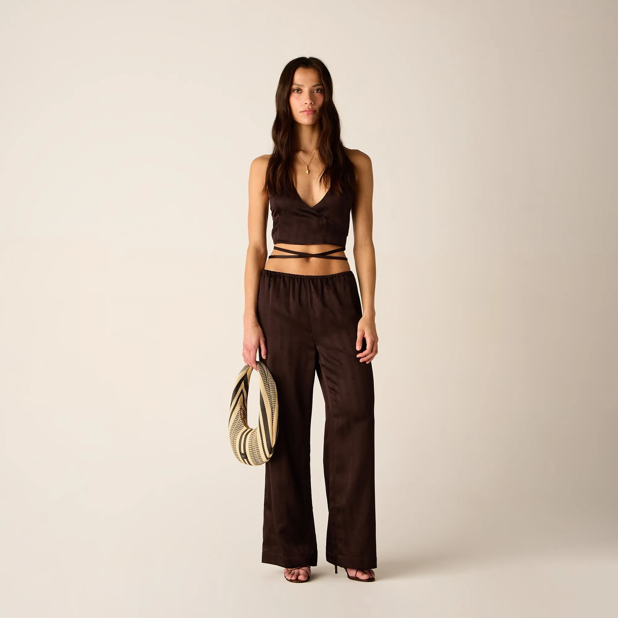 Kith Women Michi Crest Satin Pant - Incognito sold by Kith product image thumbnail 3