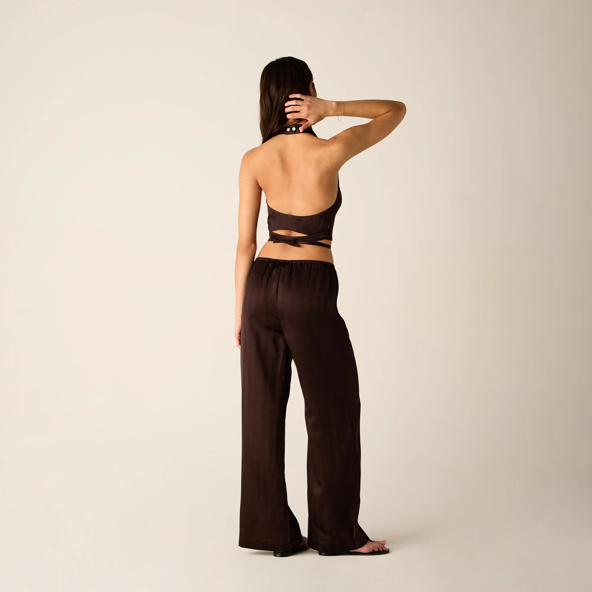 Kith Women Michi Crest Satin Pant - Incognito sold by Kith product image thumbnail 4