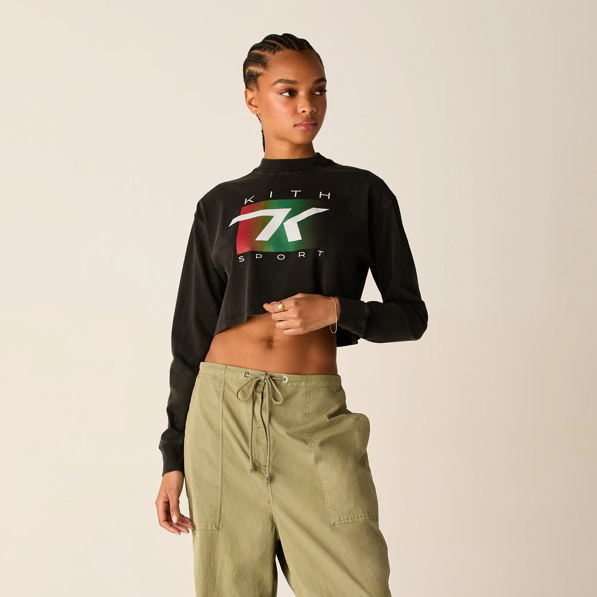 Kith Women Jasper Gradient Sport Long Sleeve - Black sold by Kith product image thumbnail 2