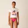 Kith Women Sunset Palm Mulberry Vintage Tee - White sold by Kith