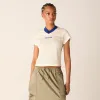 Kith Women Nicci Mesh Football Jersey - Sandrift sold by Kith