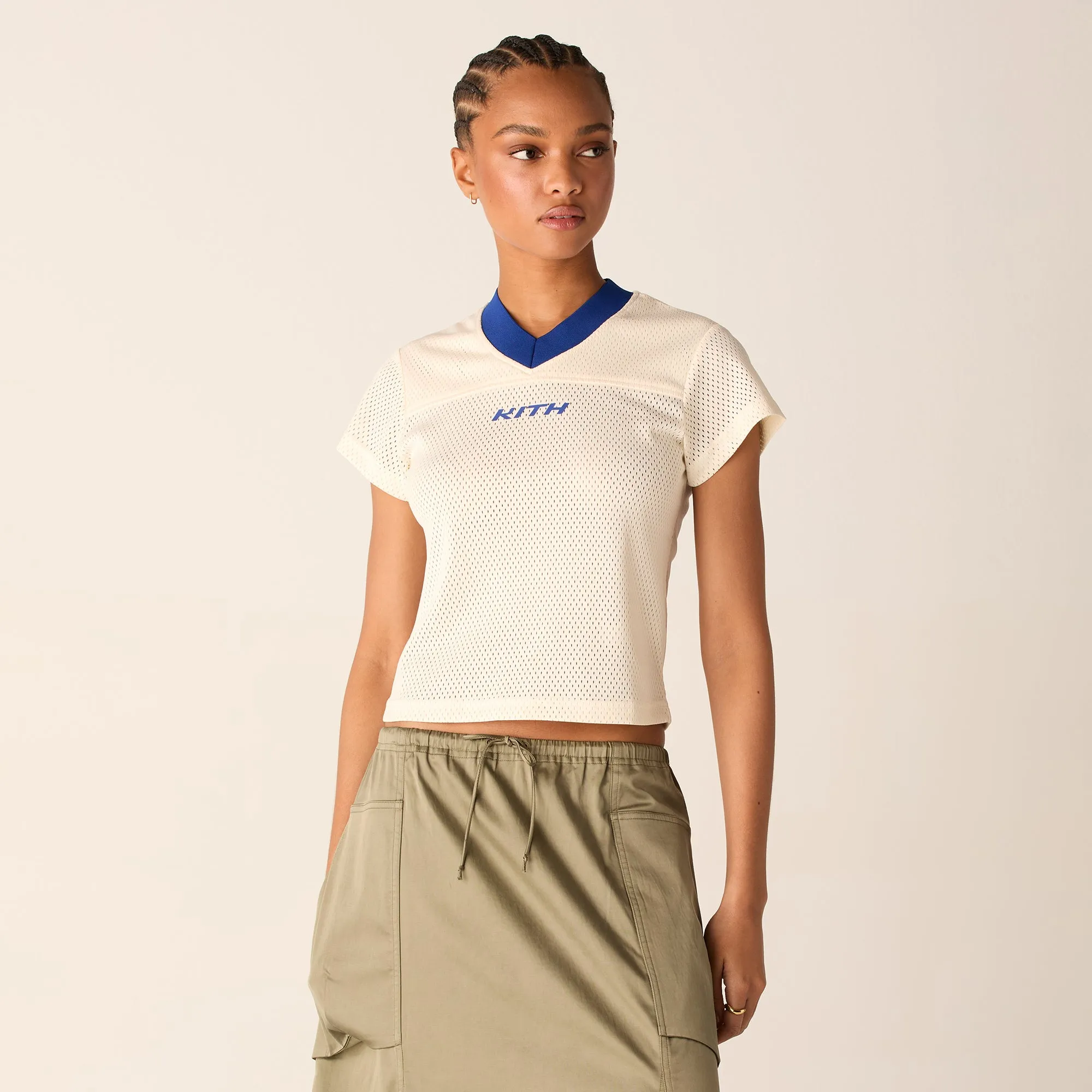 Kith Women Nicci Mesh Football Jersey - Sandrift sold by Kith product image thumbnail 2