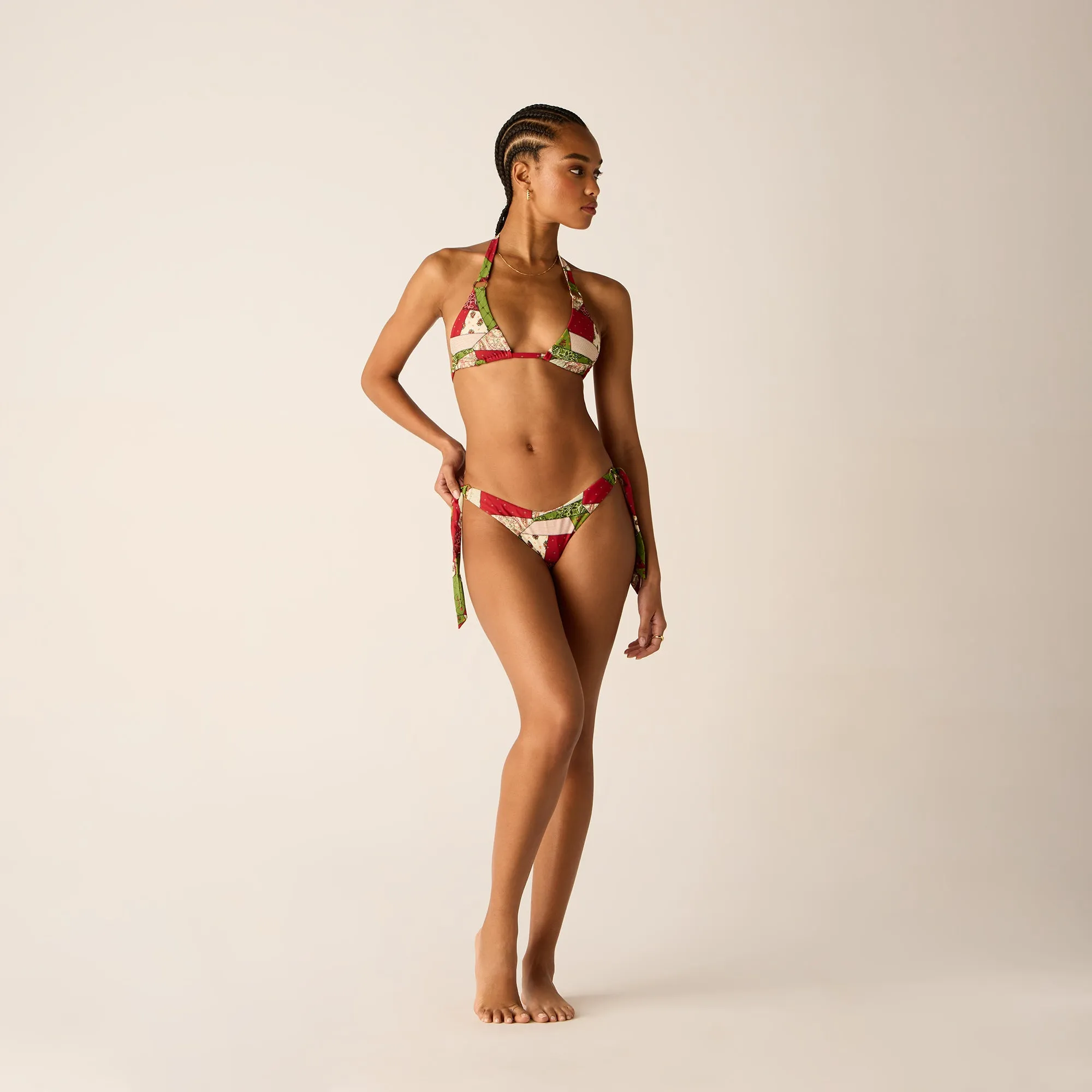 Kith Women Kenna Patchwork Scarf Tie Top - Kyoho sold by Kith product image thumbnail 2