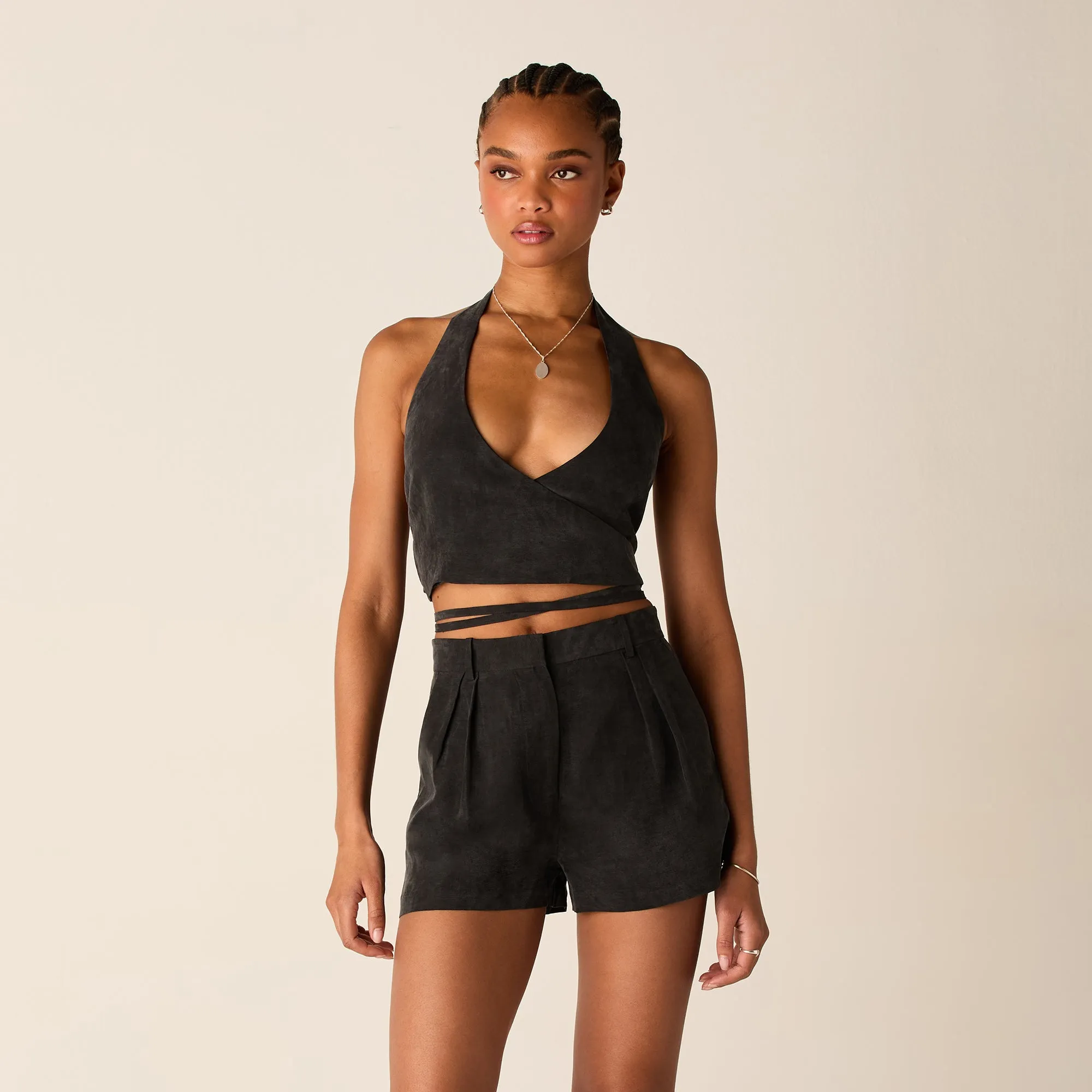 Kith Women Shir Wrap Suiting Vest - Black sold by Kith product image thumbnail 2