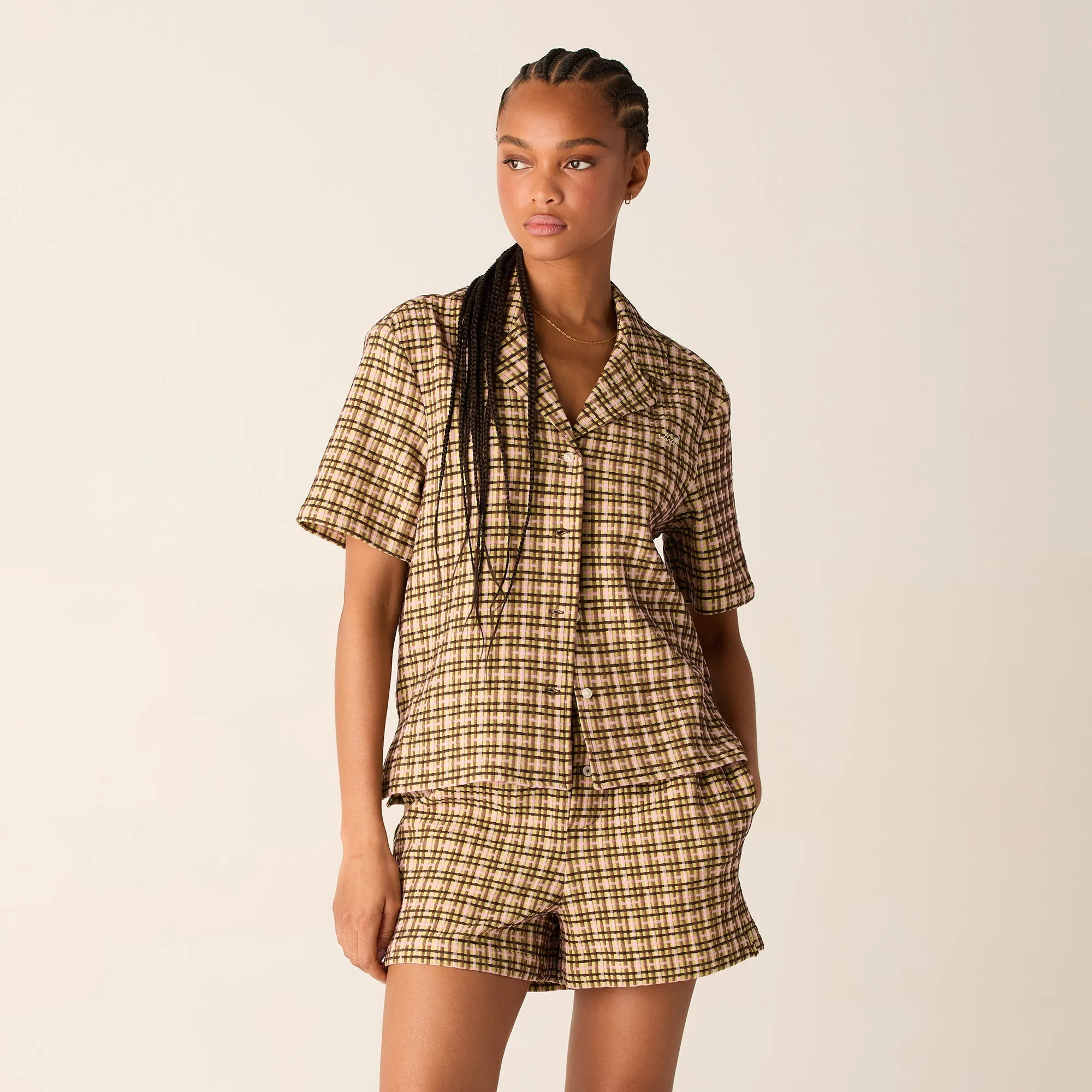Kith Women Elena II Bubble Check Shirt - Protea sold by Kith product image thumbnail 2