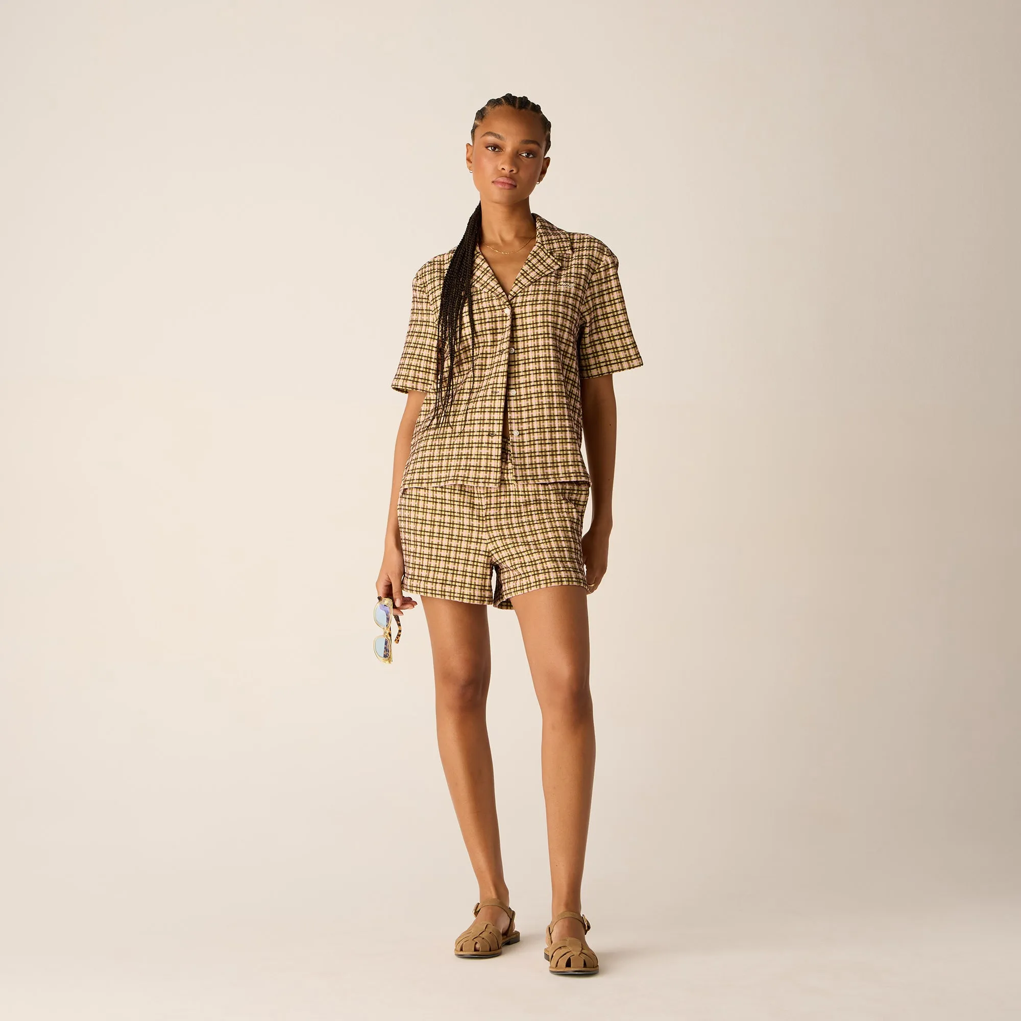 Kith Women Elena II Bubble Check Shirt - Protea sold by Kith product image thumbnail 3