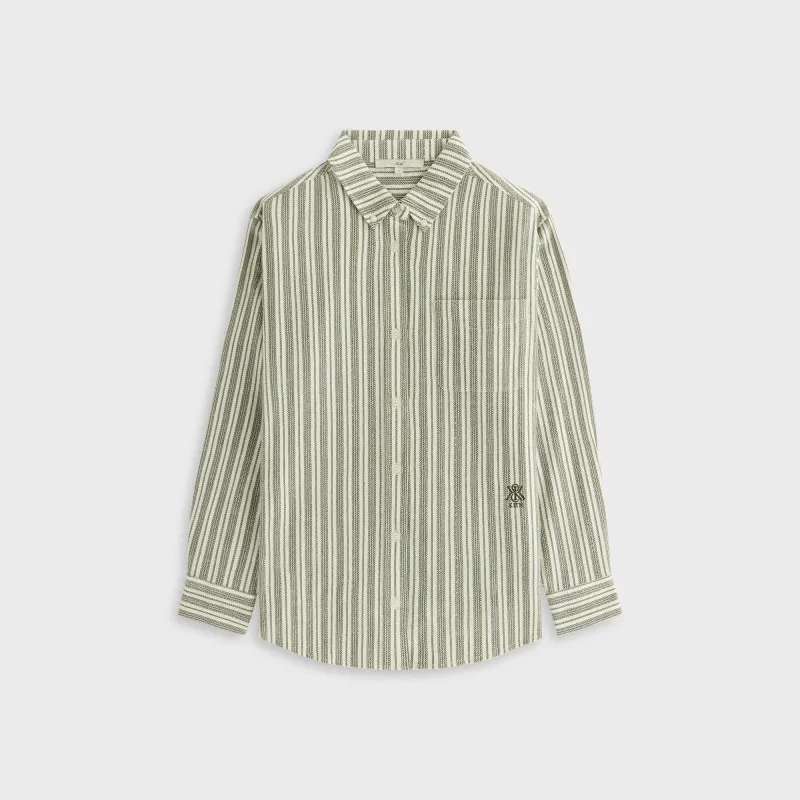 Kith Women Ora II Dobby Stripe Shirt - Turf sold by Kith
