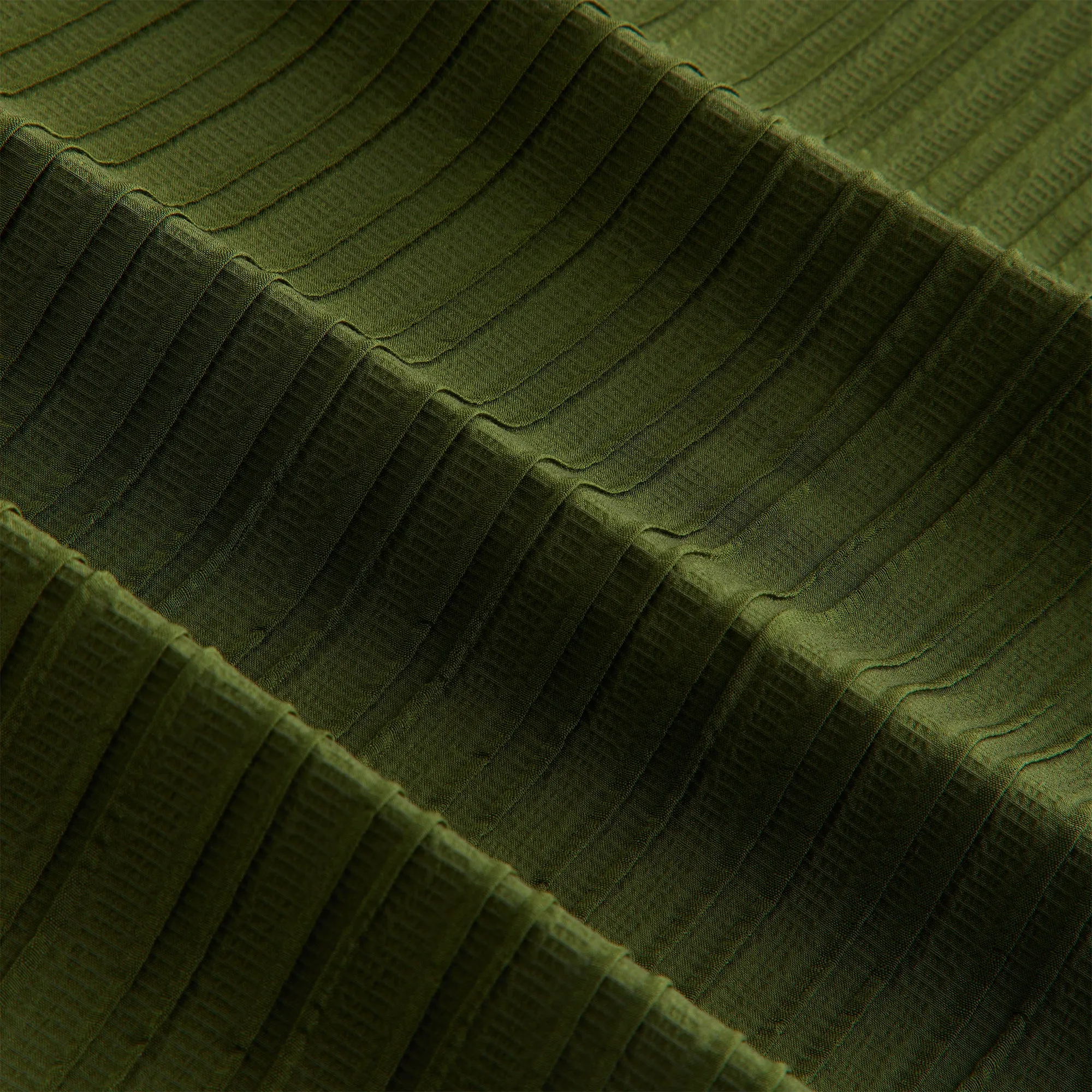 Kith Women Umi Plisse Drawstring Hoodie - Kelp sold by Kith product image thumbnail 5