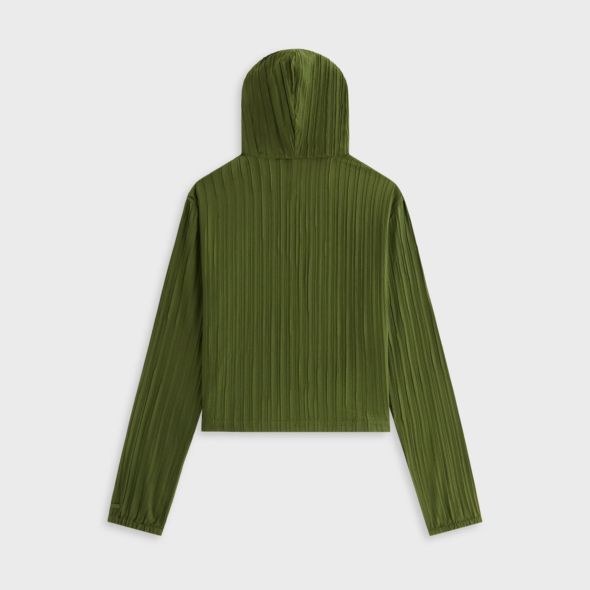 Kith Women Umi Plisse Drawstring Hoodie - Kelp sold by Kith product image thumbnail 3