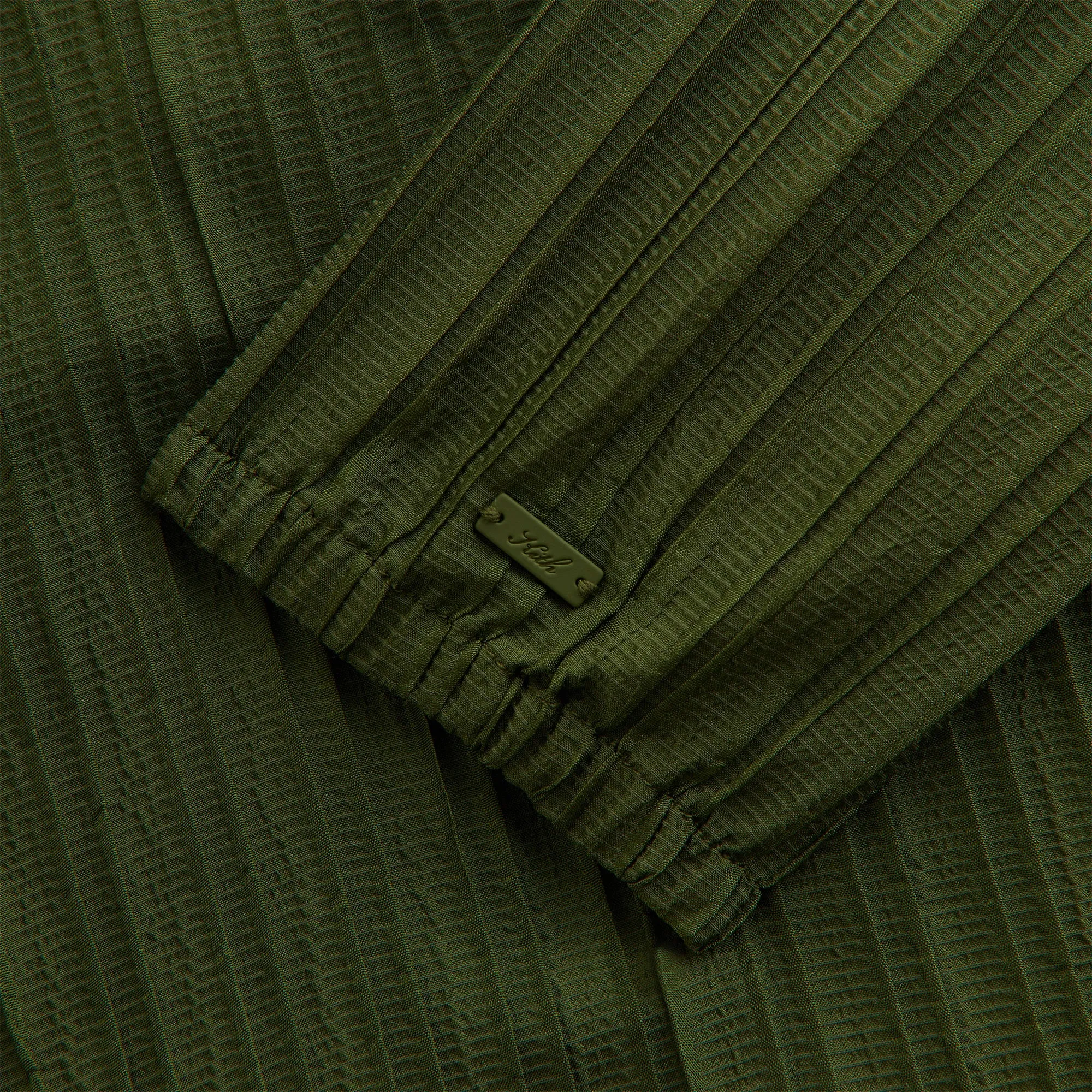 Kith Women Umi Plisse Drawstring Hoodie - Kelp sold by Kith product image thumbnail 4