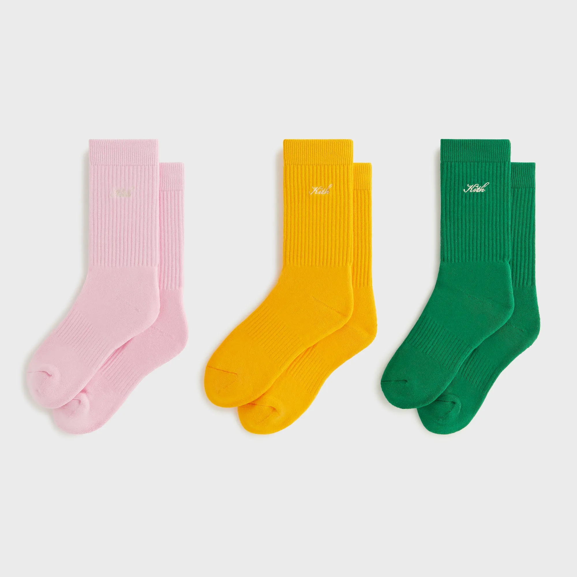Kith Women Script Classic Crew Sock 3-Pack - Multi sold by Kith