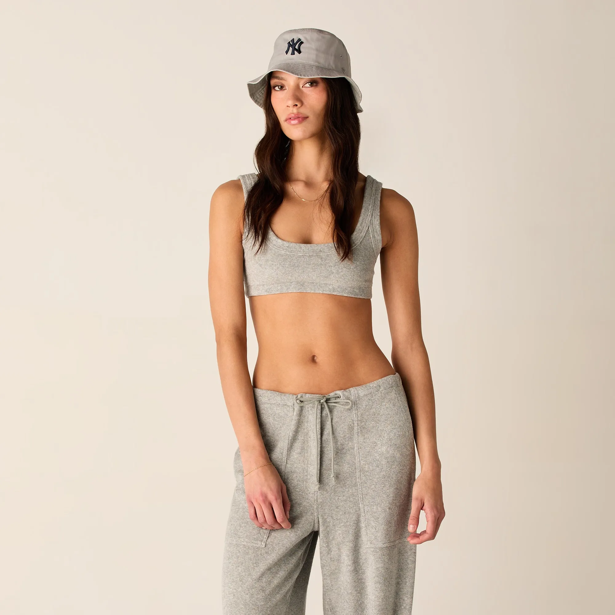 Kith Women Elle II U-Neck Towel Terry Bra - Medium Heather Grey sold by Kith product image thumbnail 2