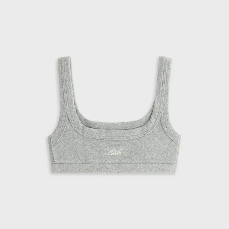 Kith Women Elle II U-Neck Towel Terry Bra - Medium Heather Grey sold by Kith