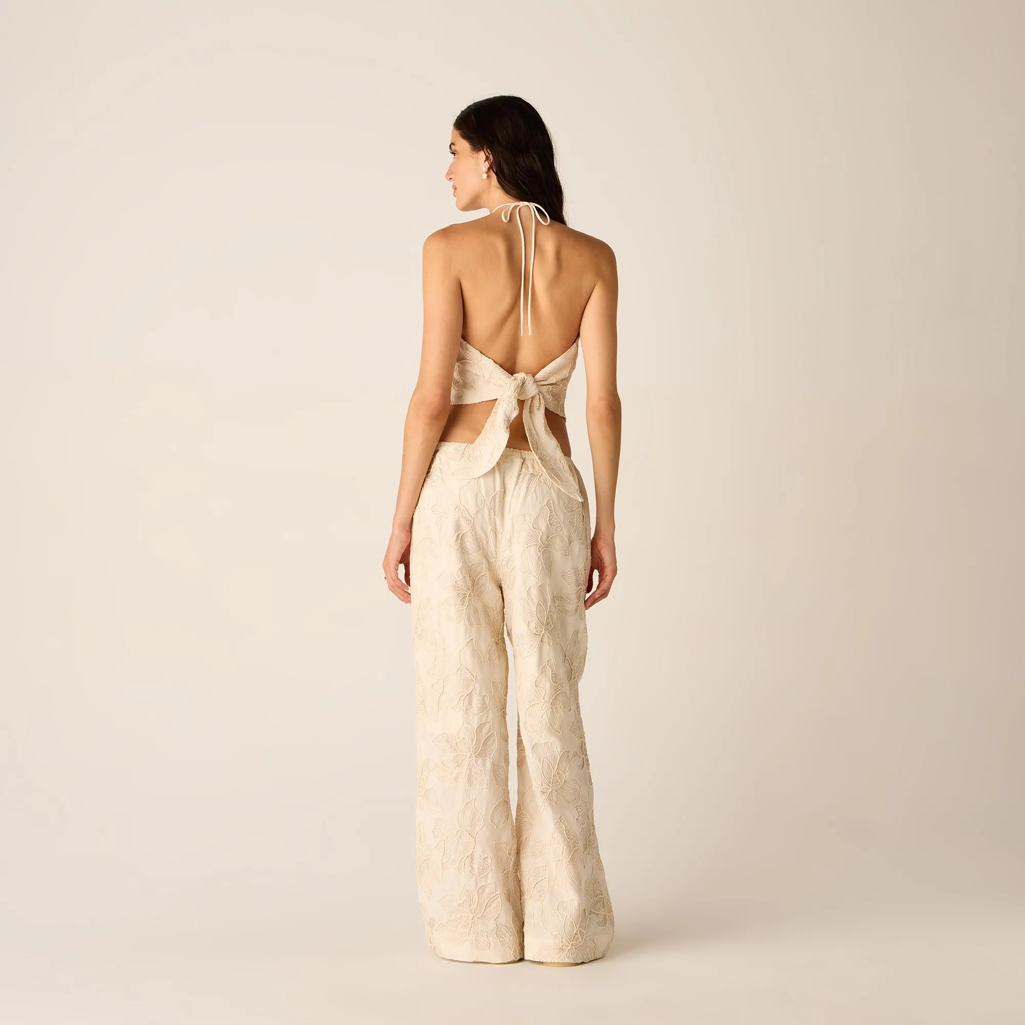 Kith Women Kumi Floral Embroidered Halter - Sandrift sold by Kith product image thumbnail 4