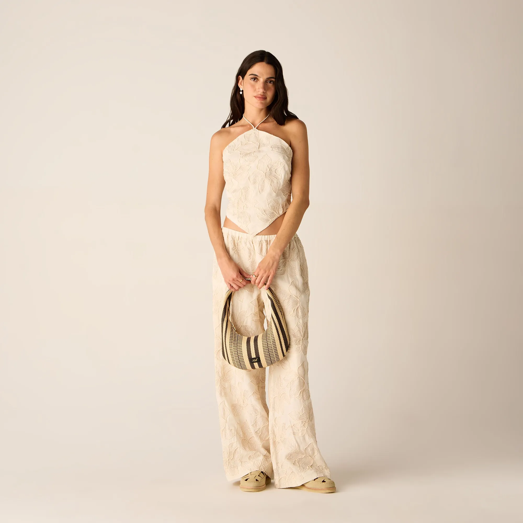 Kith Women Kumi Floral Embroidered Halter - Sandrift sold by Kith product image thumbnail 3