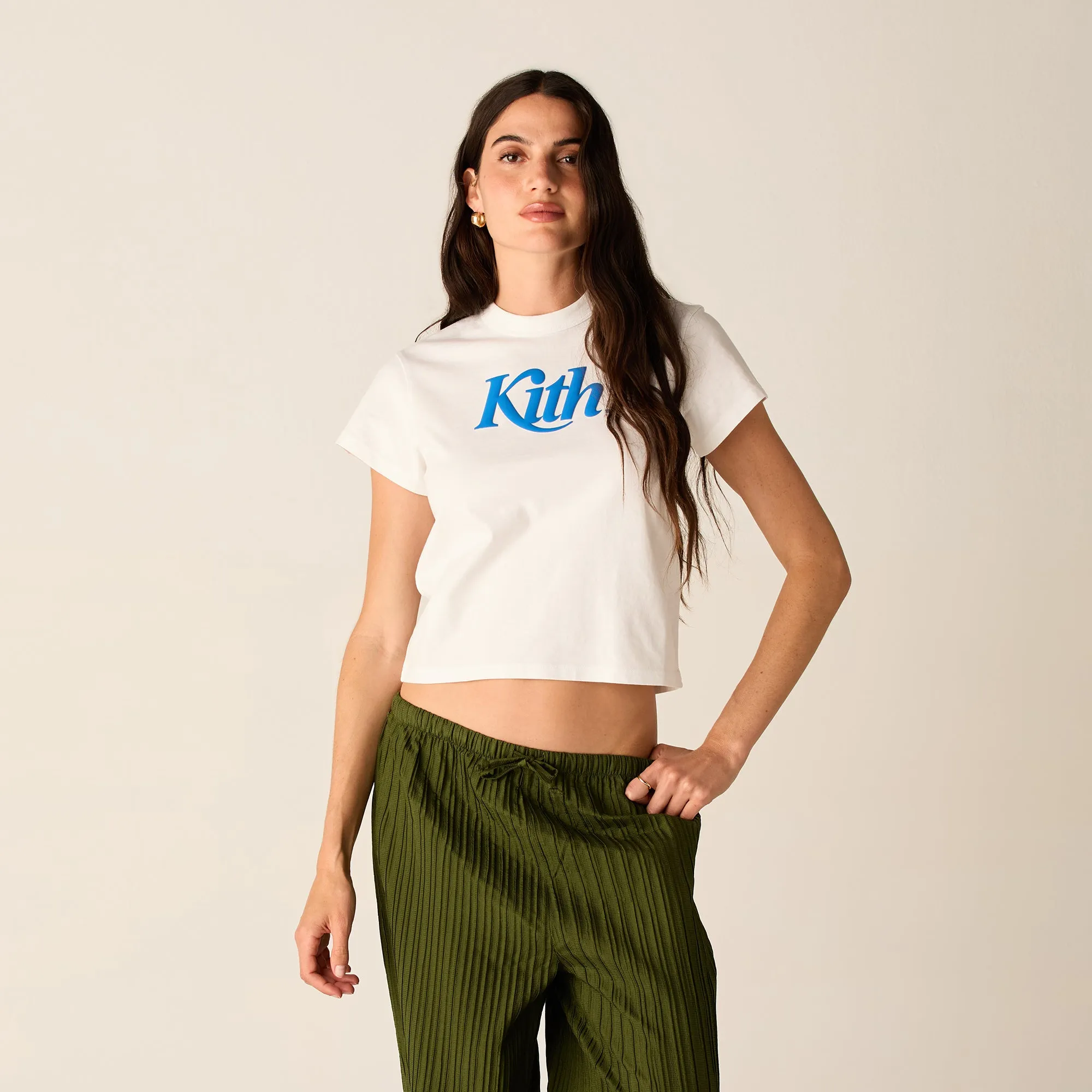 Kith Women Swash Logo Mulberry Vintage Tee - White sold by Kith product image thumbnail 2