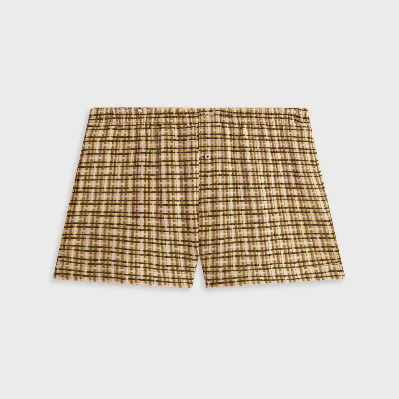 Kith Women Ida II Bubble Check Boxer Short - Protea sold by Kith
