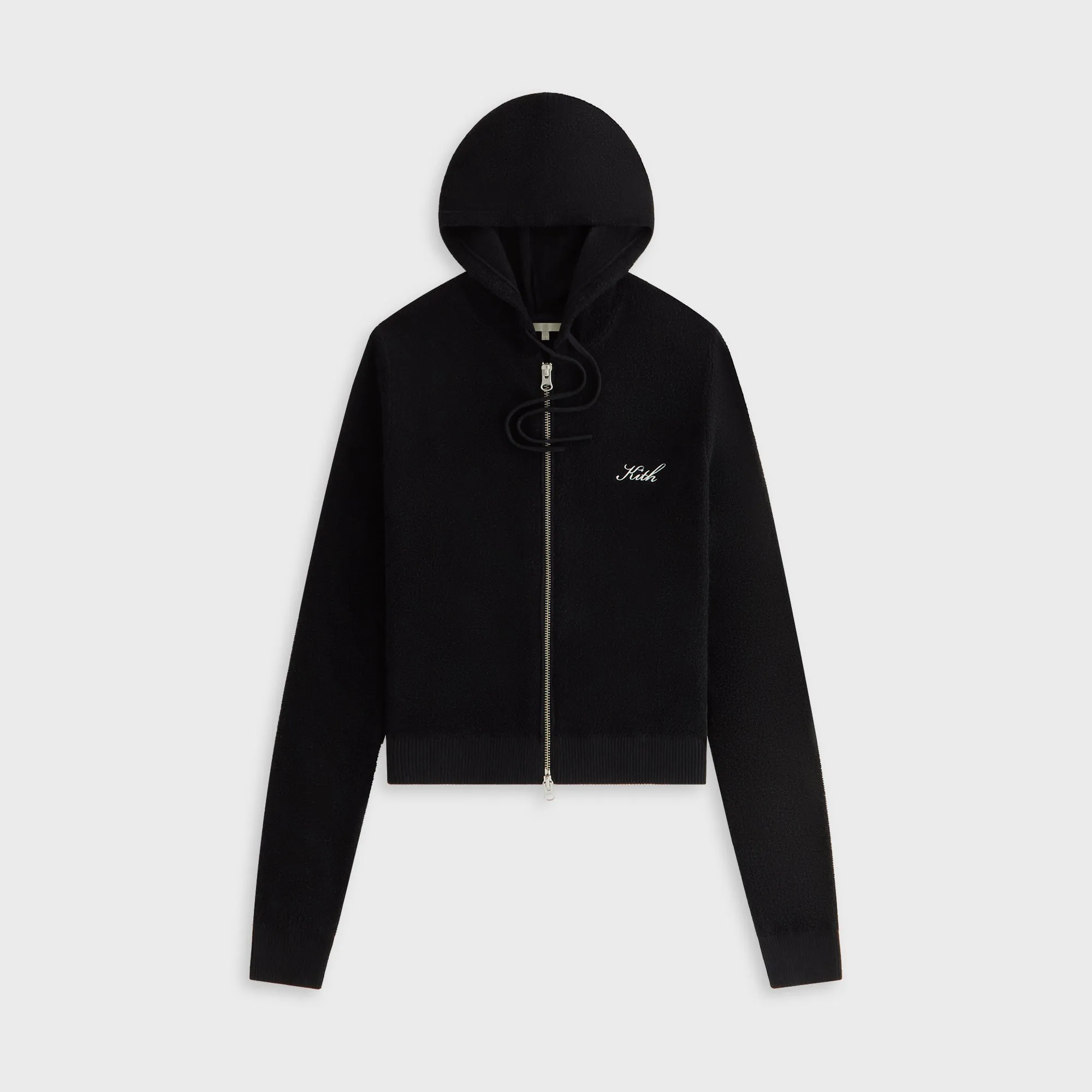 Kith Women Adley Shrunken Sweater Hoodie - Black sold by Kith