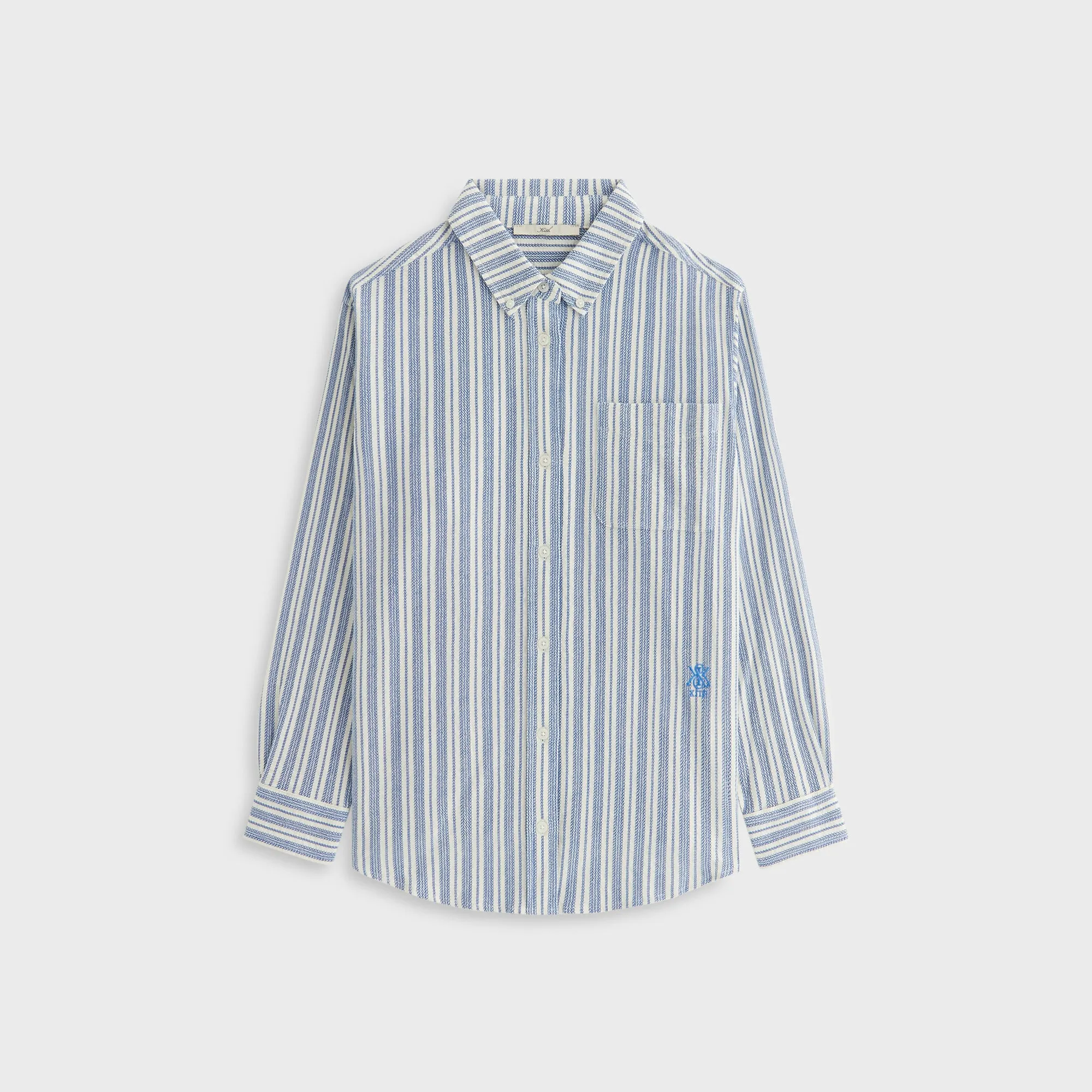 Kith Women Ora II Dobby Stripe Shirt - Royal sold by Kith