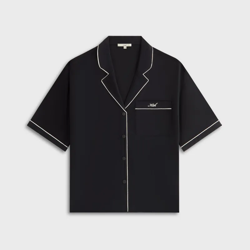 Kith Women Elena Snap Front Shirt - Black sold by Kith