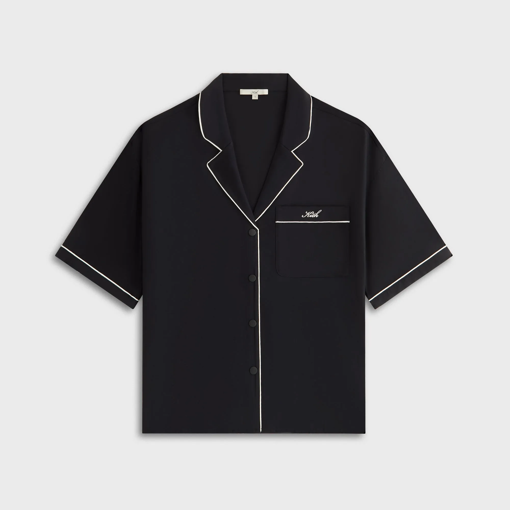 Kith Women Elena Snap Front Shirt - Black sold by Kith