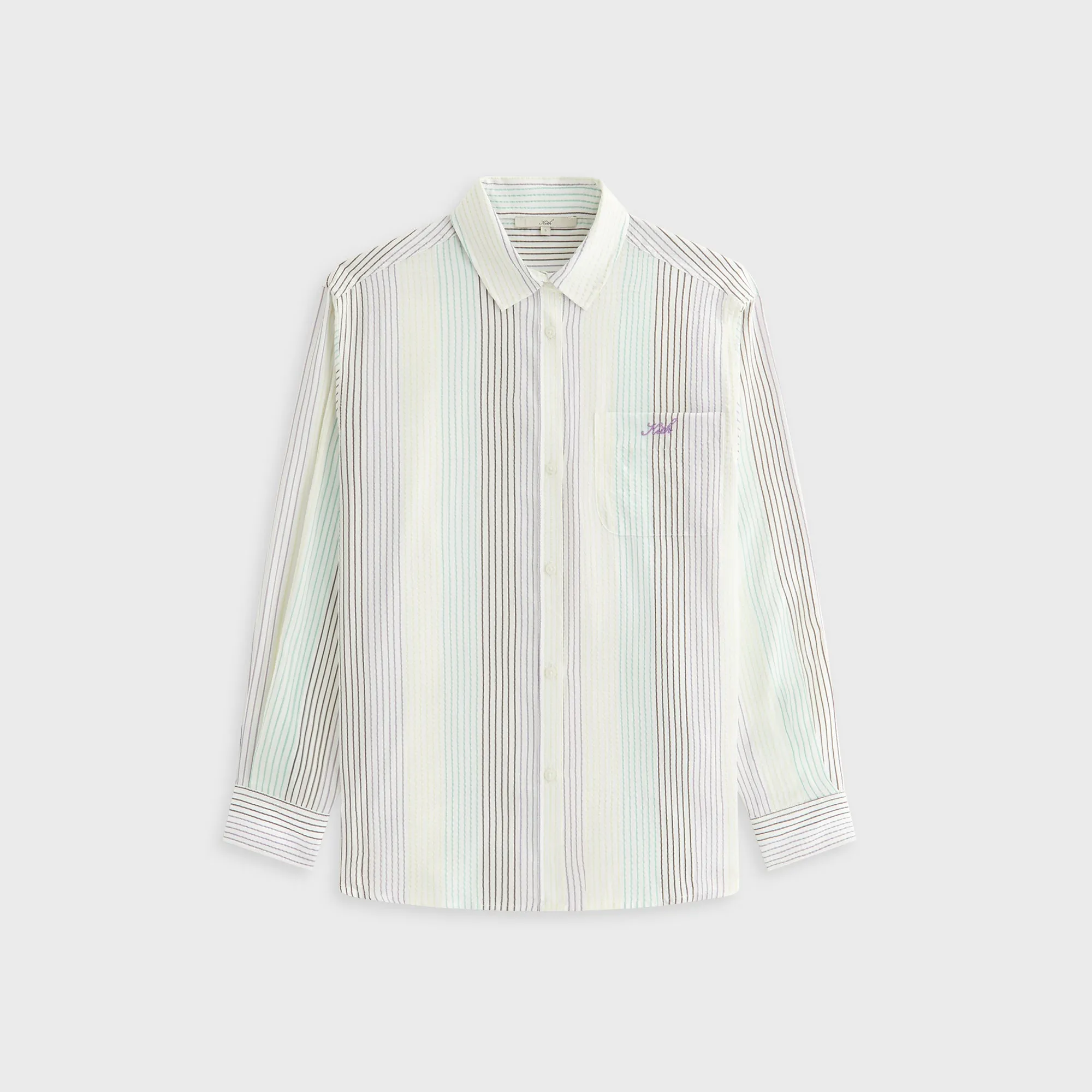 Kith Women Ora II Seersucker Shirt - Mykonos sold by Kith