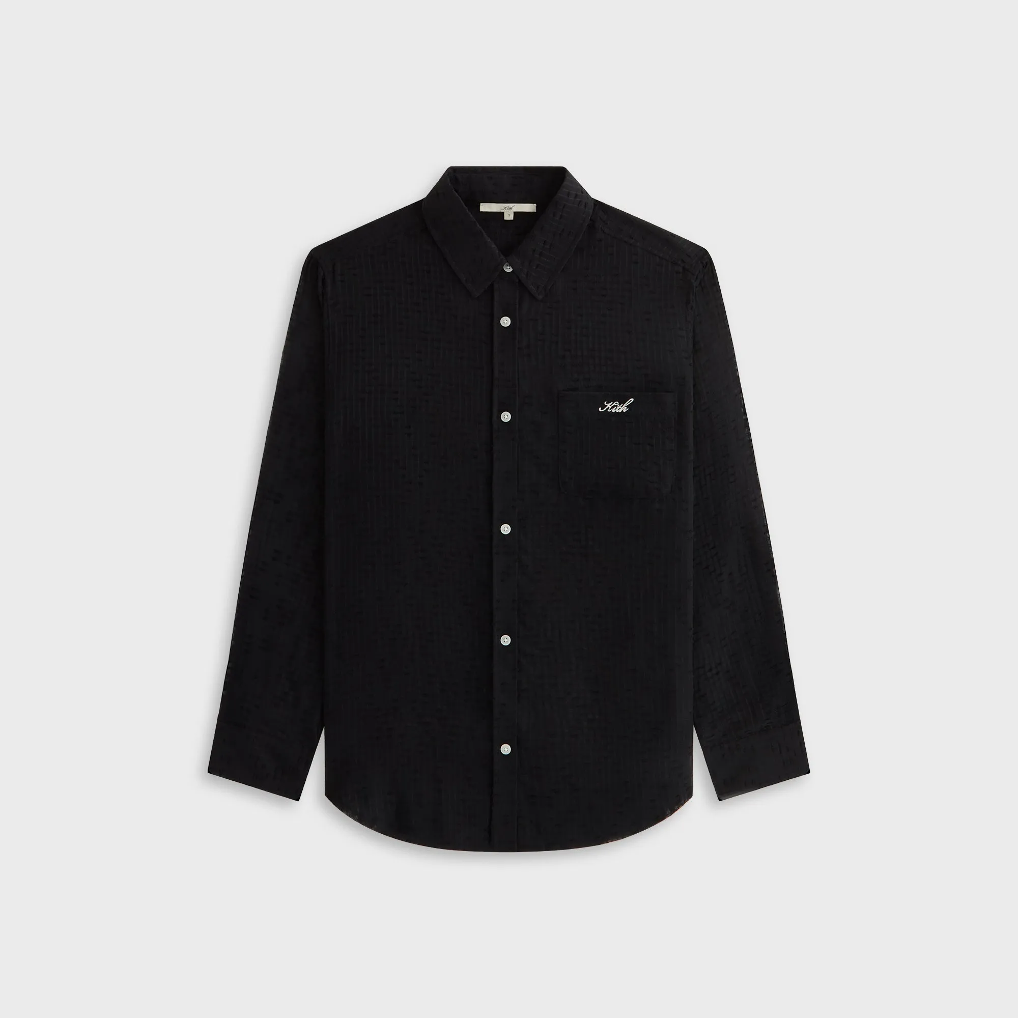 Kith Women Ora II Clipped Jacquard Shirt - Black sold by Kith