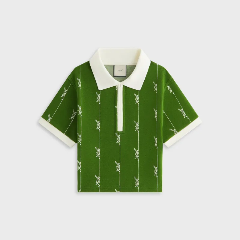 Kith Women Taylen Pique Logo Knit Polo - Turf sold by Kith