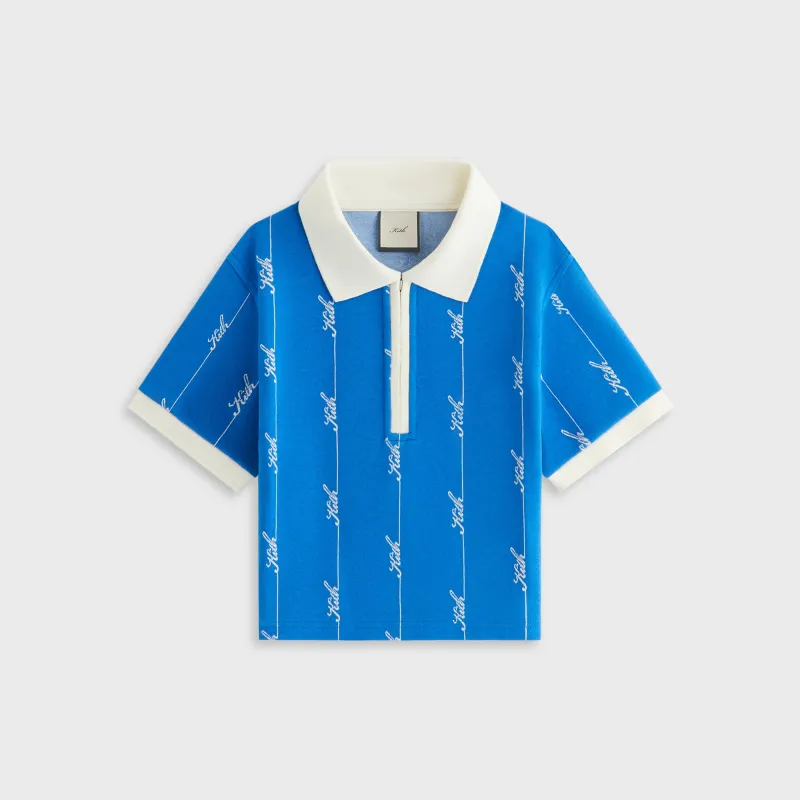 Kith Women Taylen Pique Logo Knit Polo - Royal sold by Kith