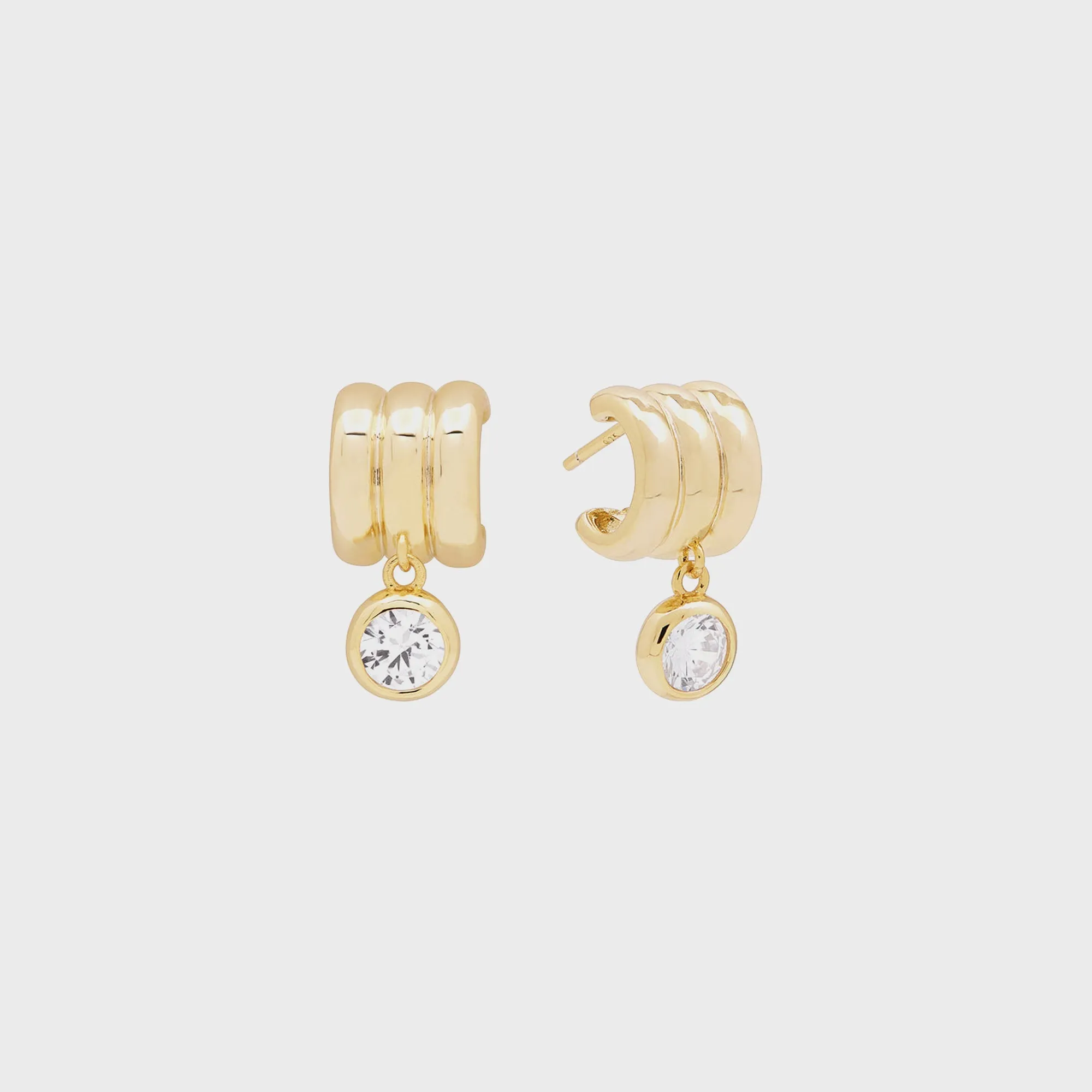 SHASHI Robyn Huggie Earring - Gold sold by Kith product image thumbnail 2