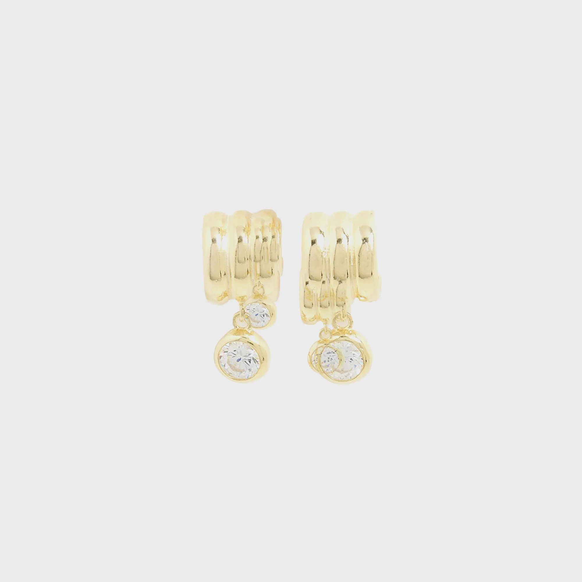 SHASHI Robyn Huggie Earring - Gold sold by Kith