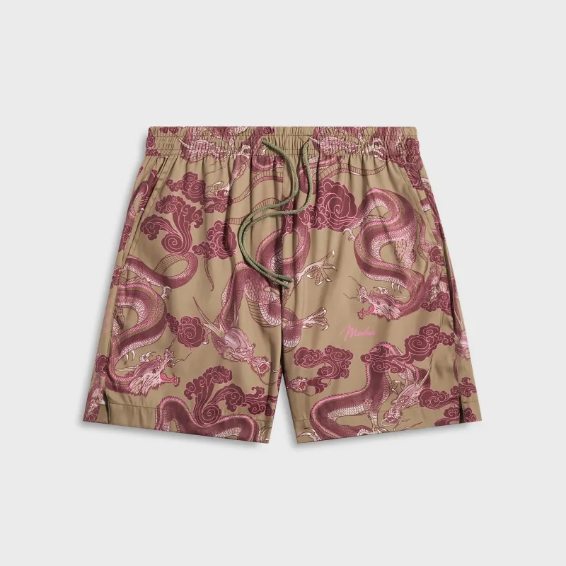 Maharishi 1549 Dragon Swim Shorts - Olive sold by Kith