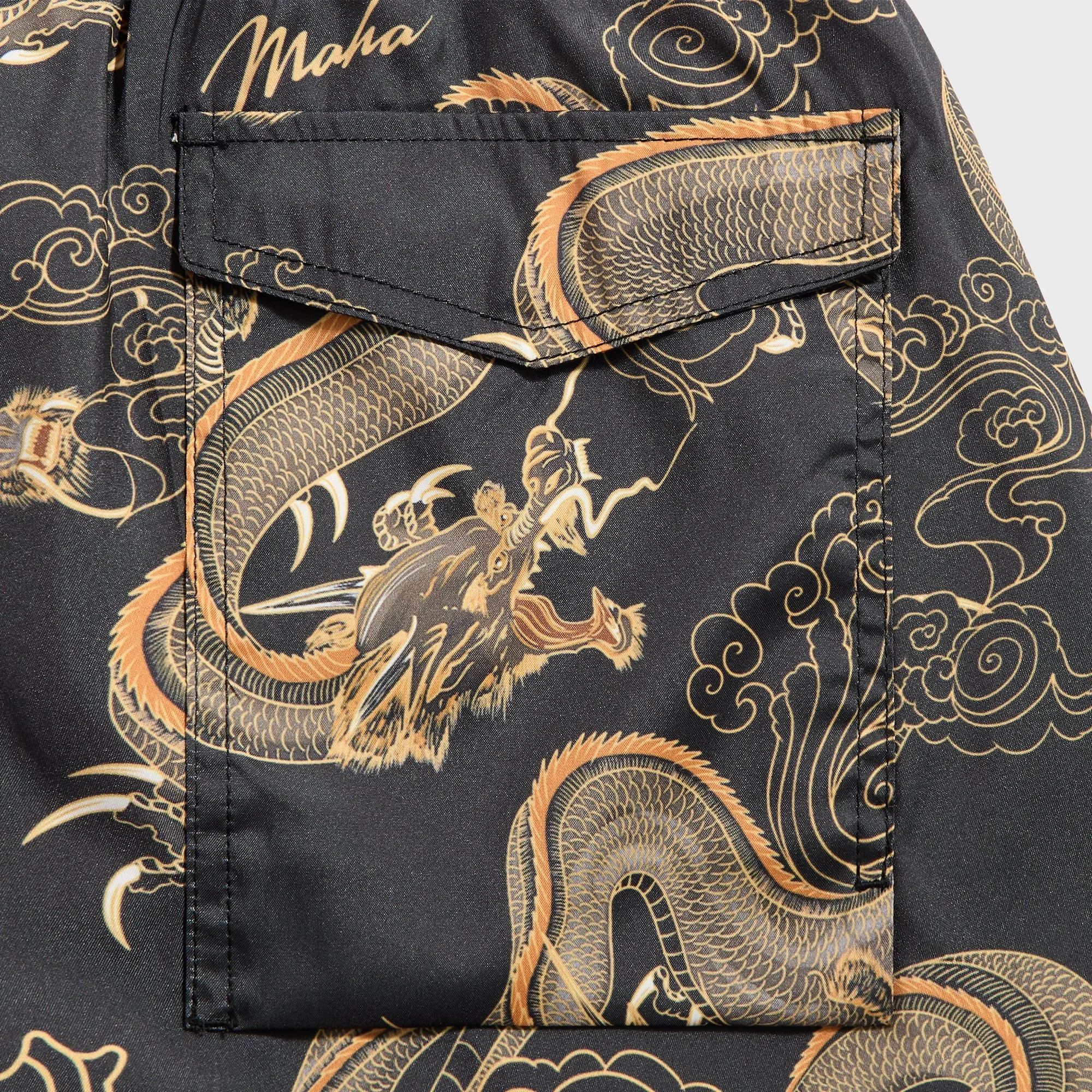 Maharishi 1549 Dragon Swim Shorts - Black sold by Kith product image thumbnail 3