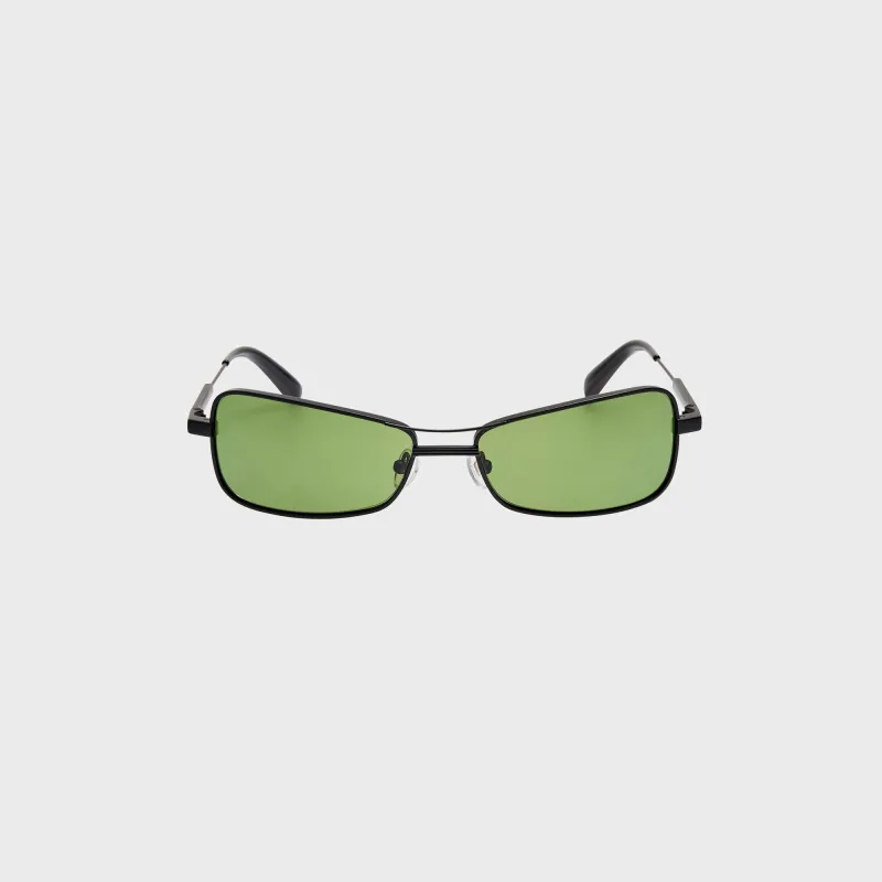 Jacquemus Statzione Sunglasses - Black / Green sold by Kith