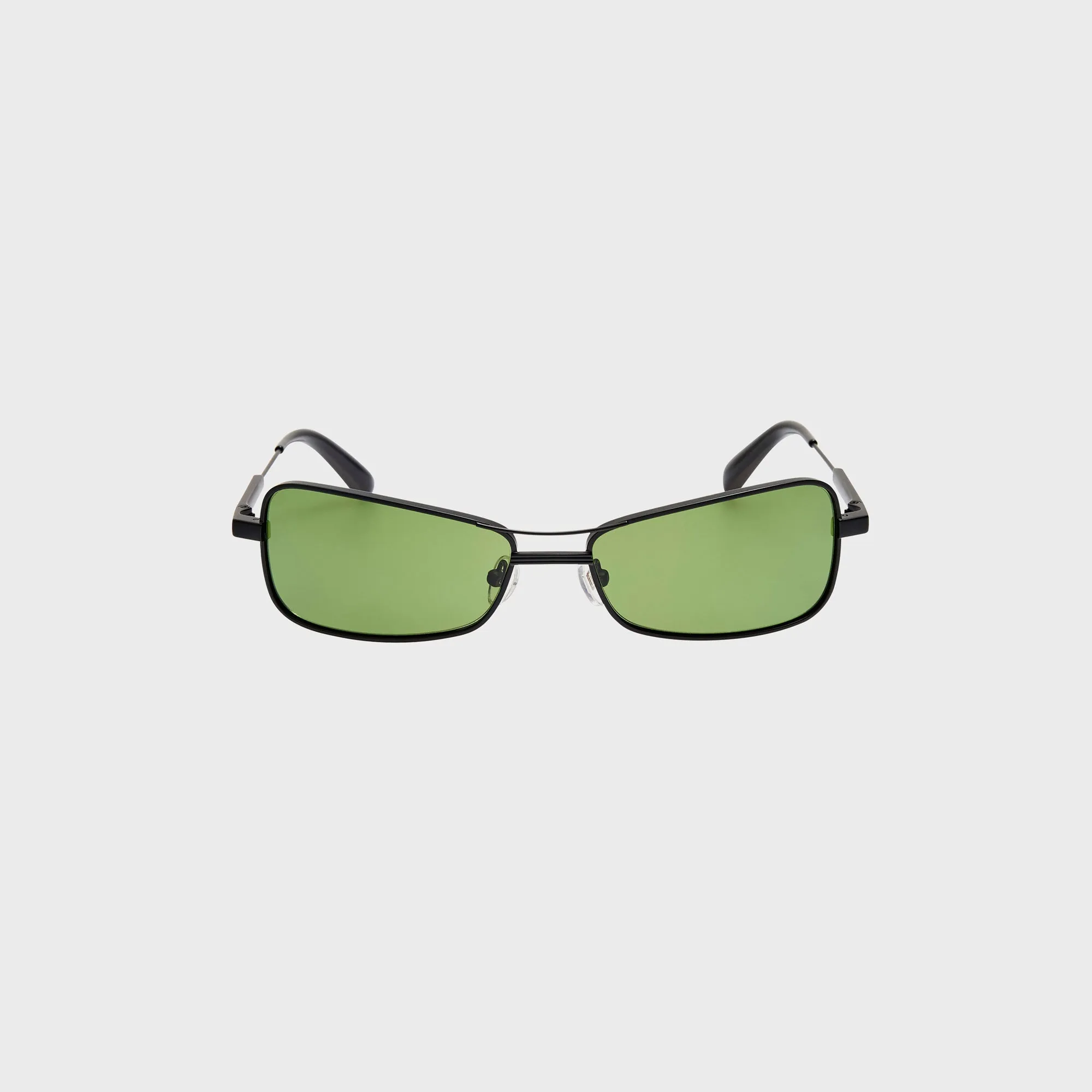 Jacquemus Statzione Sunglasses - Black / Green sold by Kith