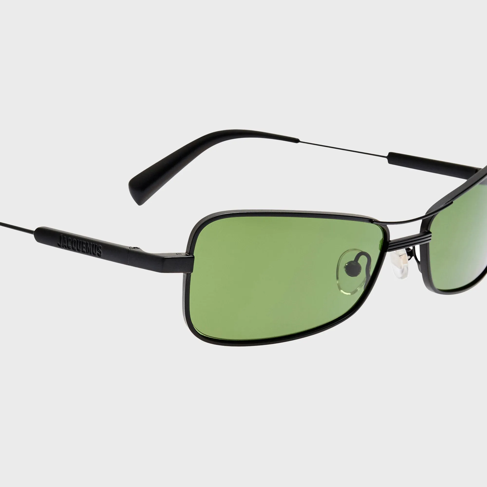 Jacquemus Statzione Sunglasses - Black / Green sold by Kith product image thumbnail 4