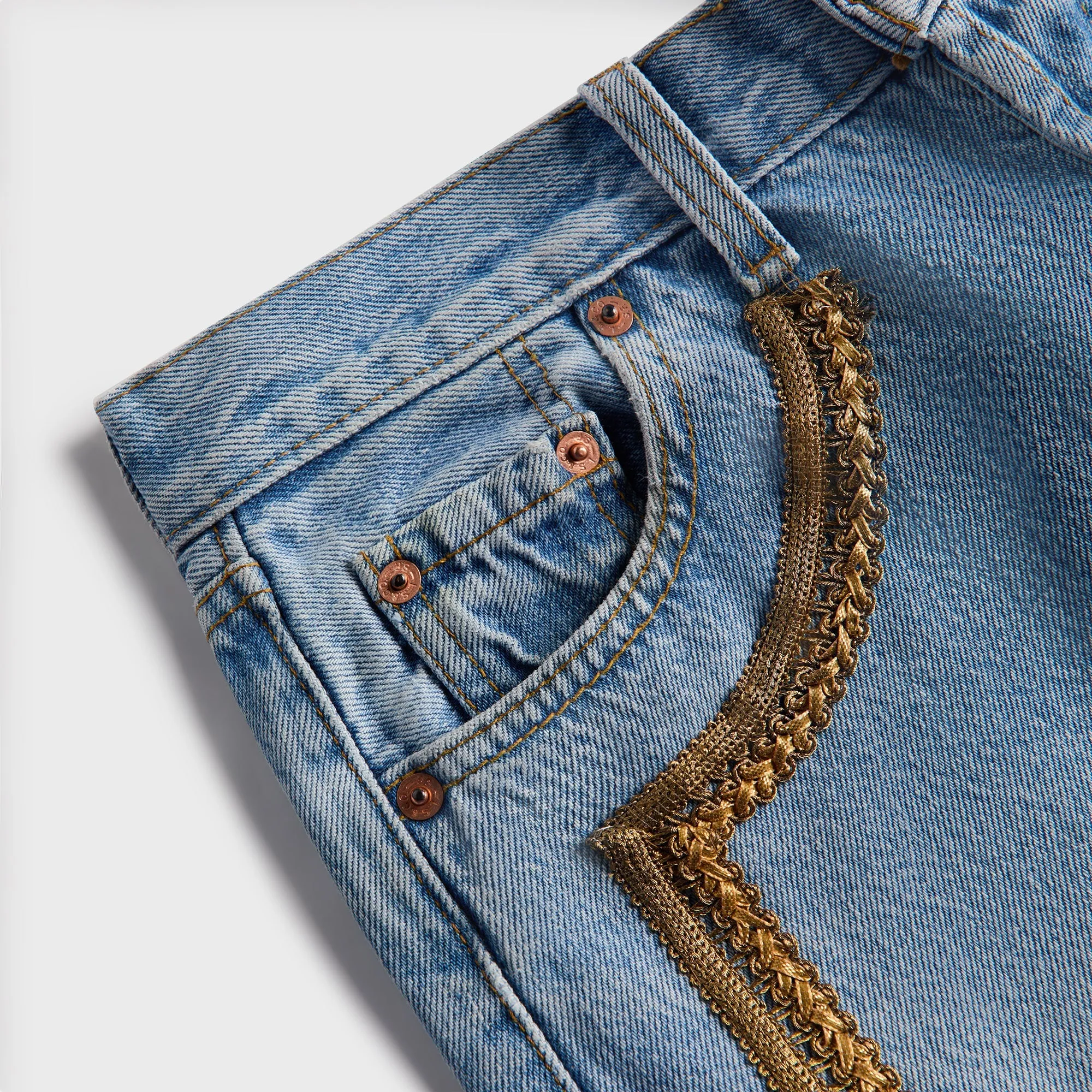 Conner Ives Vintage Denim Short - Blue sold by Kith product image thumbnail 4