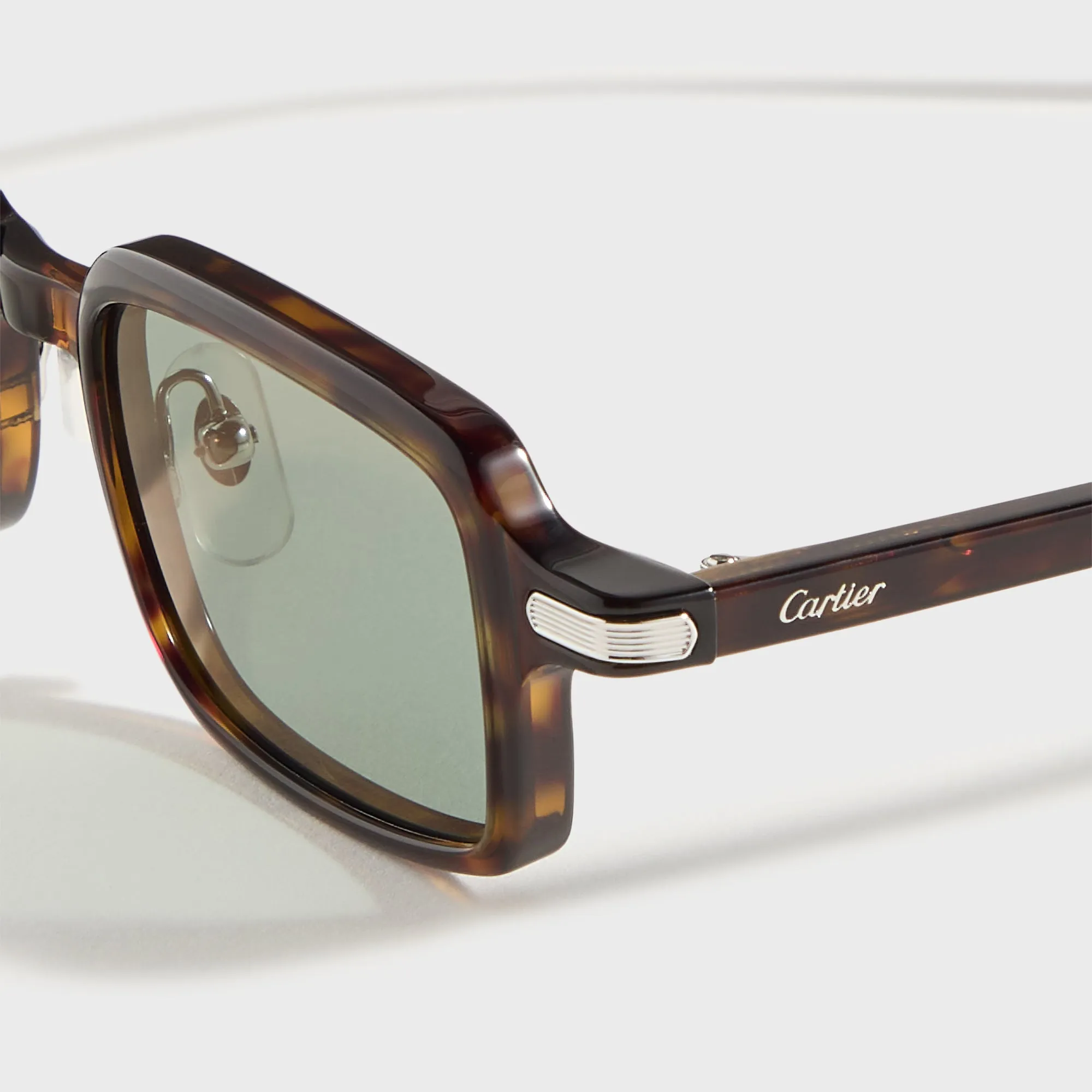 Cartier Square Sunglasses - Dark Havana / Green with Gold Flash Mirror sold by Kith product image thumbnail 3
