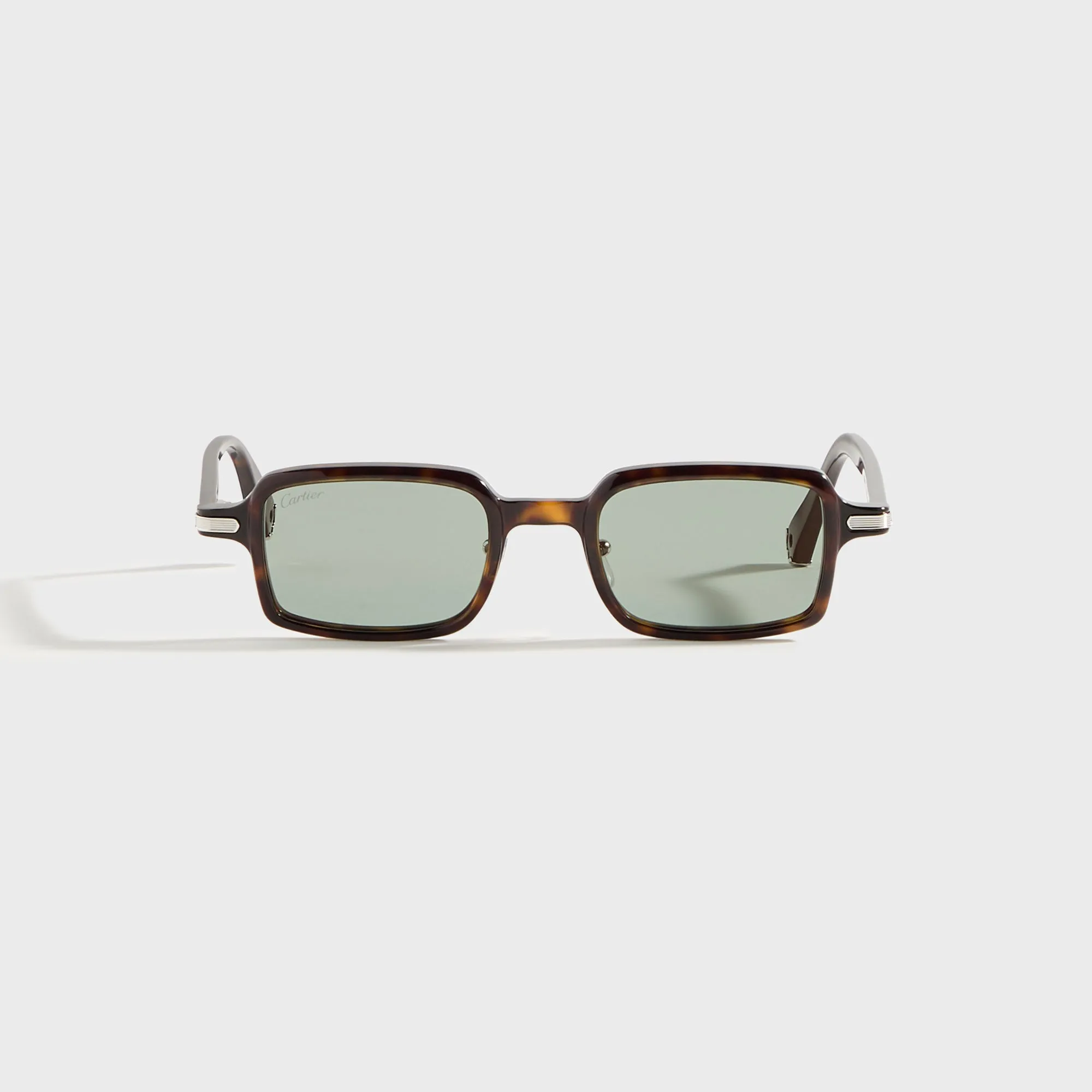 Cartier Square Sunglasses - Dark Havana / Green with Gold Flash Mirror sold by Kith