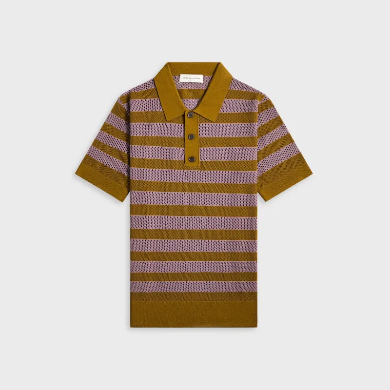 Dries Van Noten Mercy Stripe 1701 M.K.Polo - Olive sold by Kith