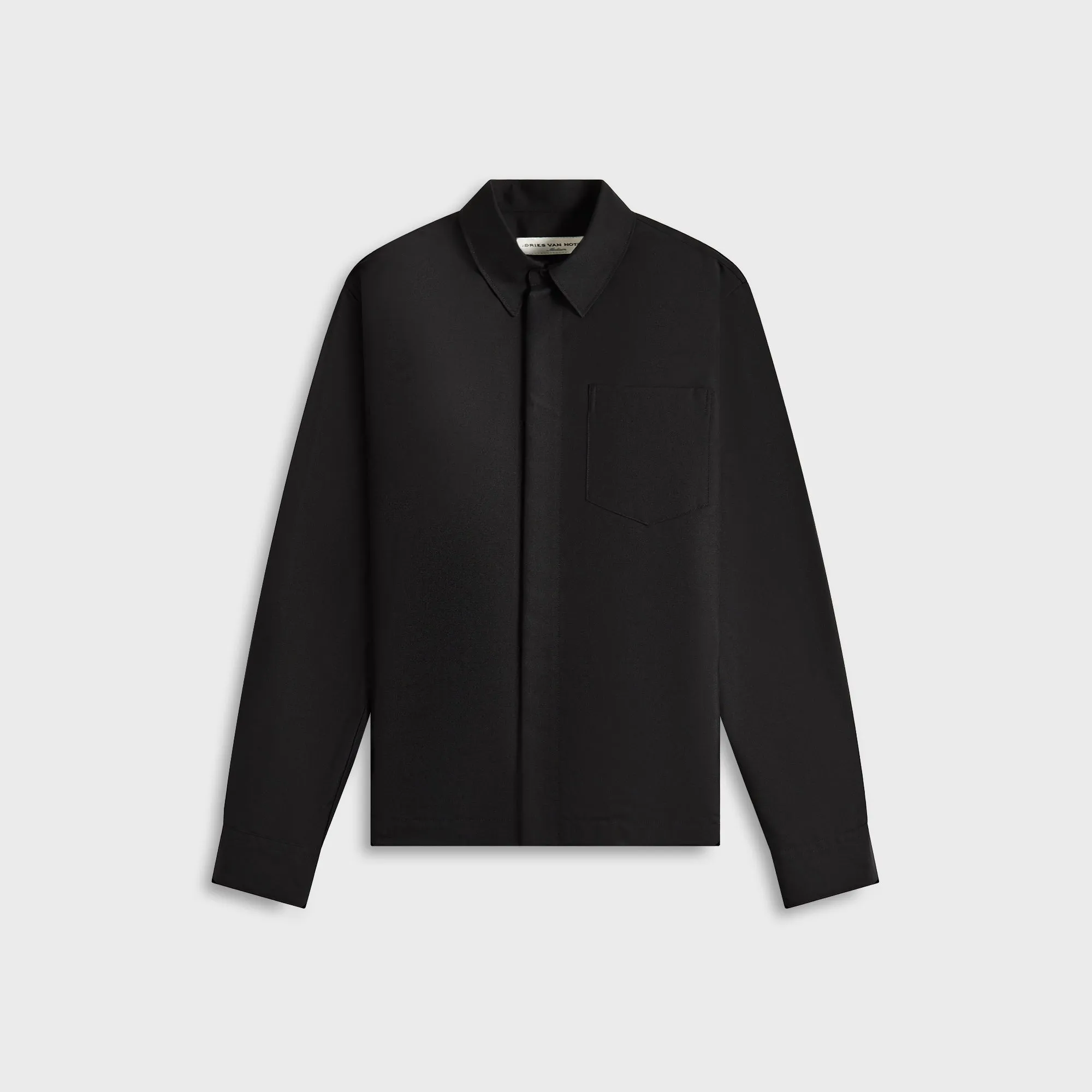 Dries Van Noten Corran 1310 M.W.Shirt - Black sold by Kith