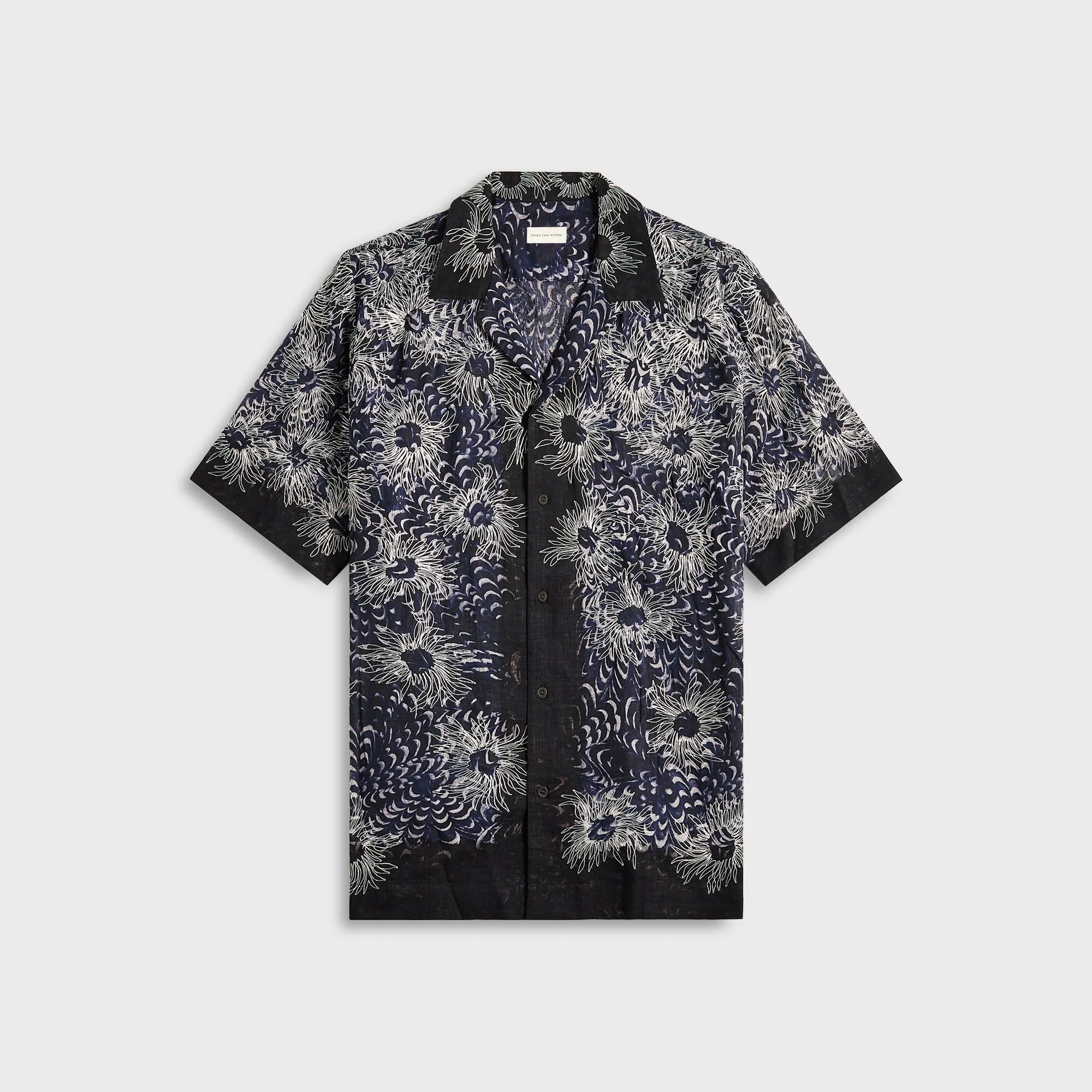 Dries Van Noten Carltone Emb 1162 M.W.Shirt - Navy sold by Kith