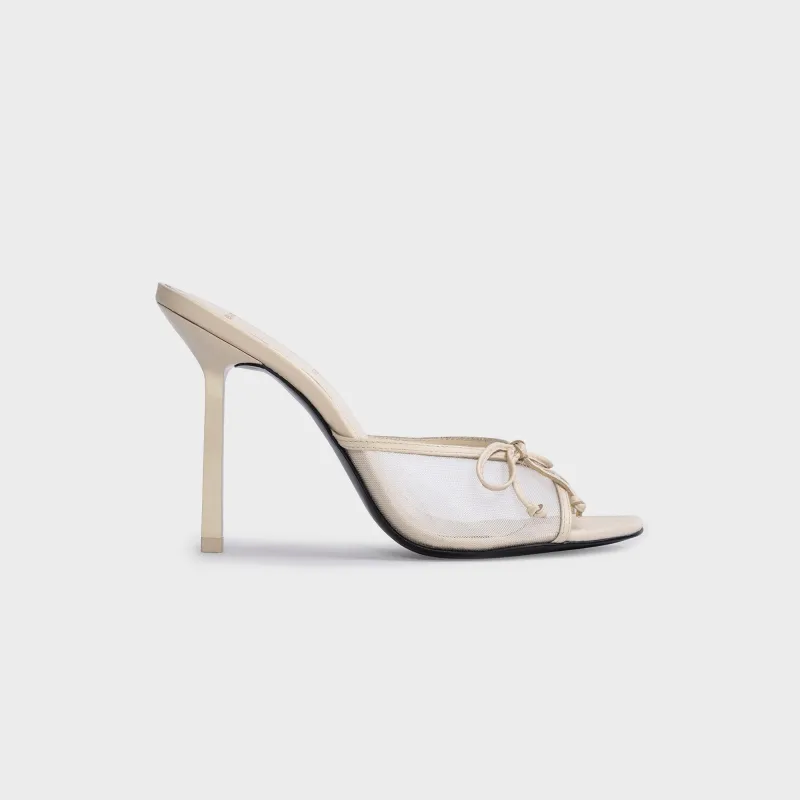 Black Suede Studio Luna 100 Slipper Mule - Swan Mesh sold by Kith