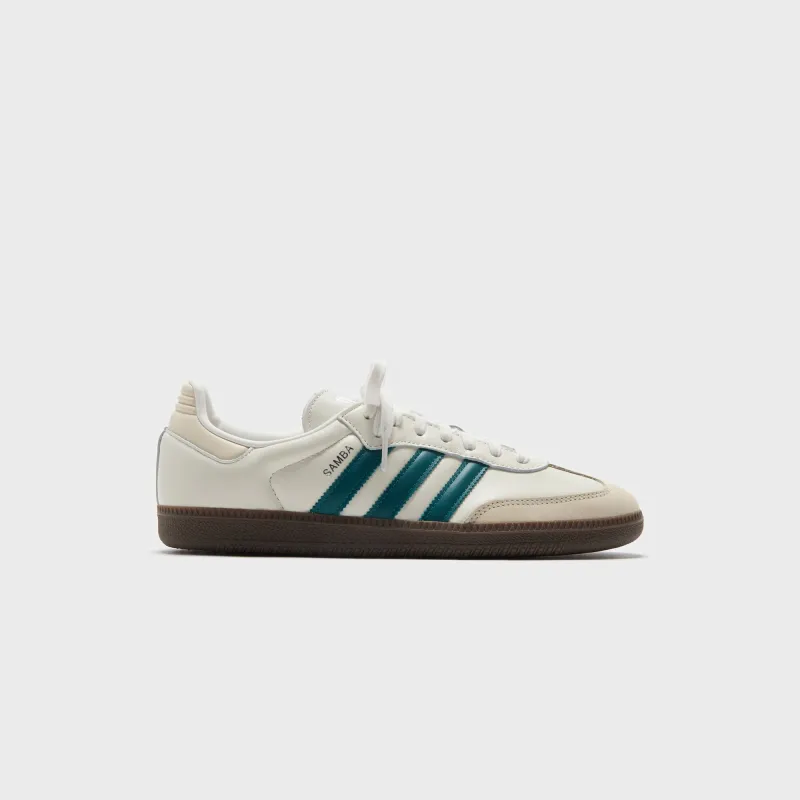 adidas WMNS Samba OG - Cloud White / Legacy Teal / Wonder White sold by Kith