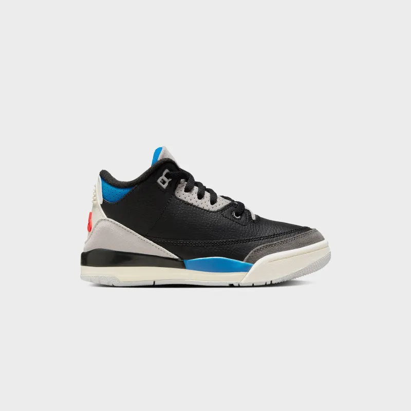 Jordan PS Jordan 3 Retro OG - Black / Chile Red / Neutral Grey sold by Kith