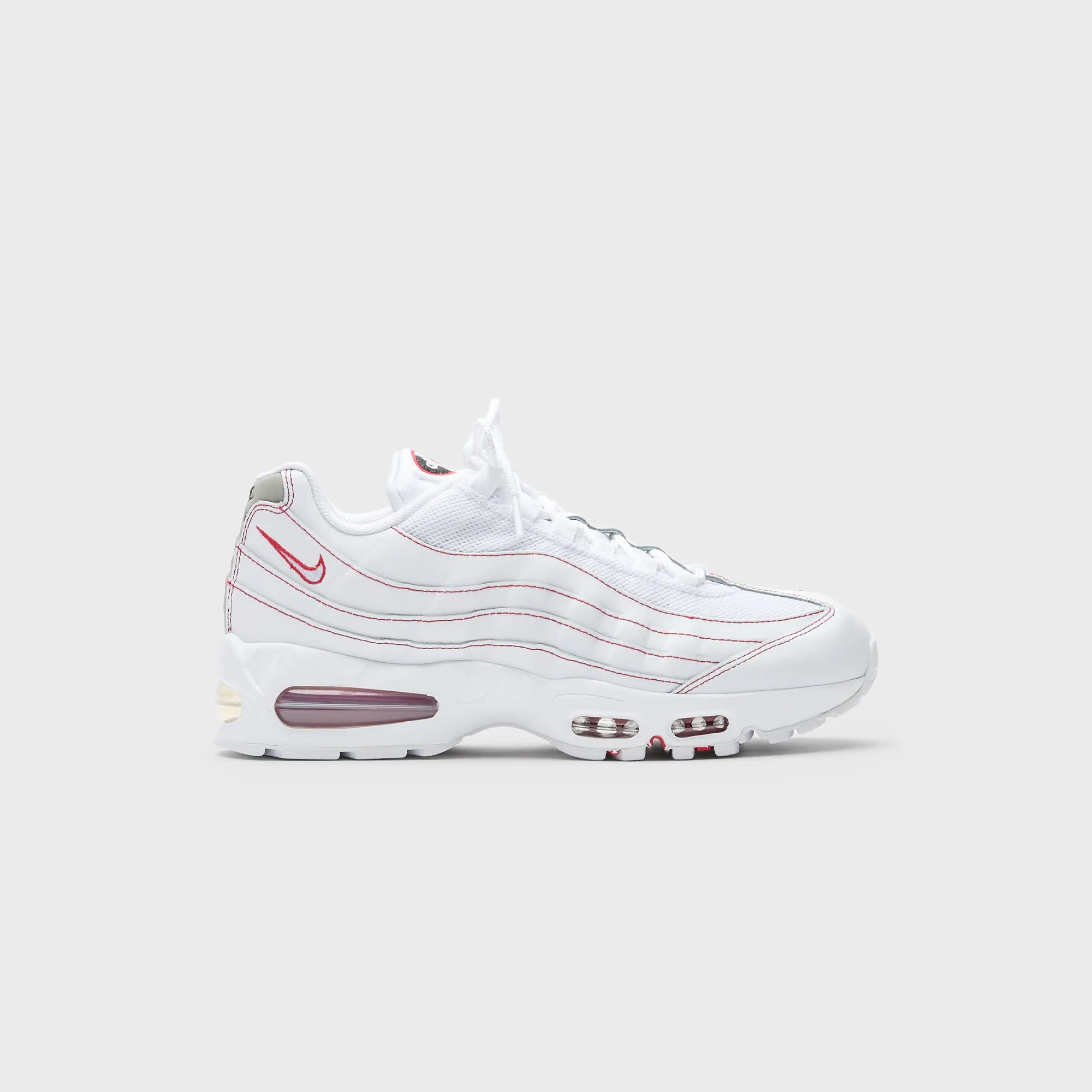 Nike Air Max 95 OG - White / University Red / Wolf Grey sold by Kith